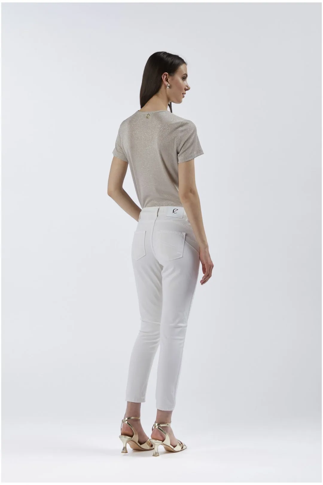jeans denim skinny in bull denim bianco