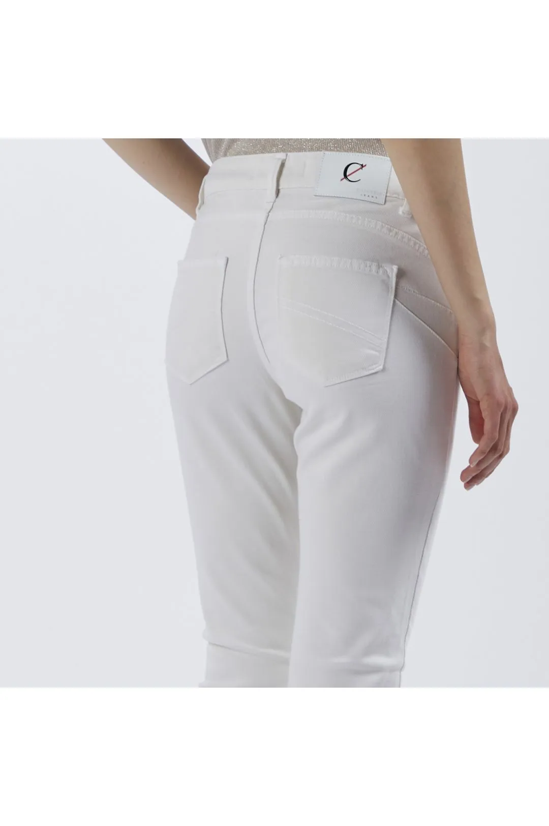 jeans denim skinny in bull denim bianco