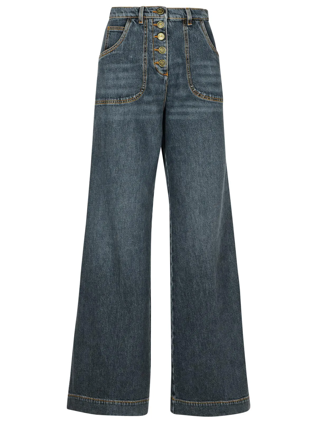 Jeans di cotone etro grigio