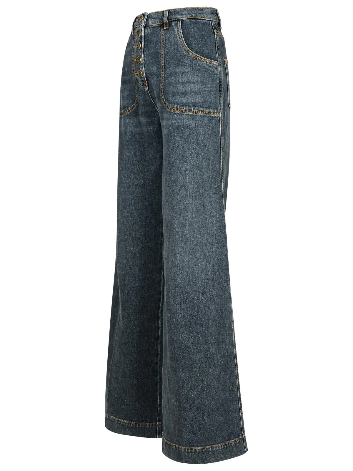 Jeans di cotone etro grigio