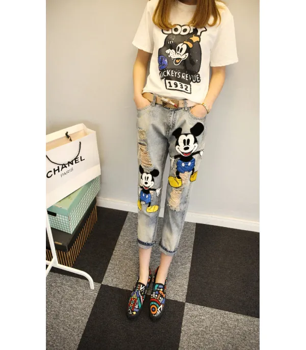 Jeans double Blue Mickey Mouse