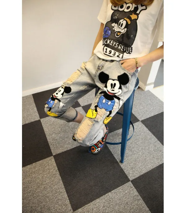 Jeans double Blue Mickey Mouse