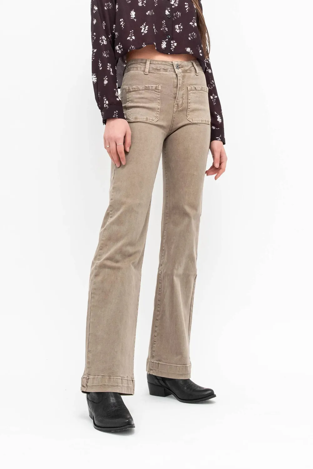 JEANS PALAZZO TASCHINI DAVANTI COLORATO