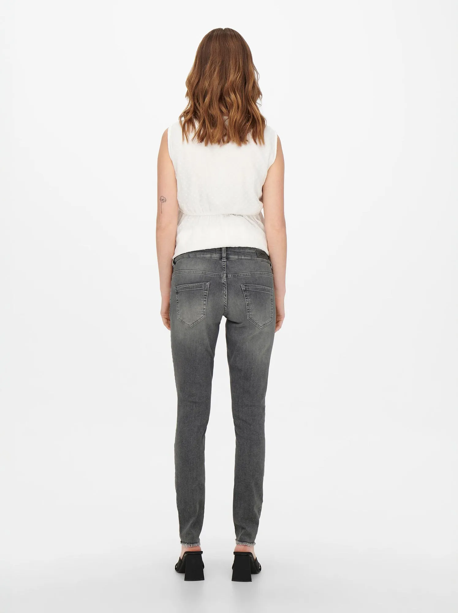 Jeans premaman con fascia 'Only Maternity' - GRIGIO
