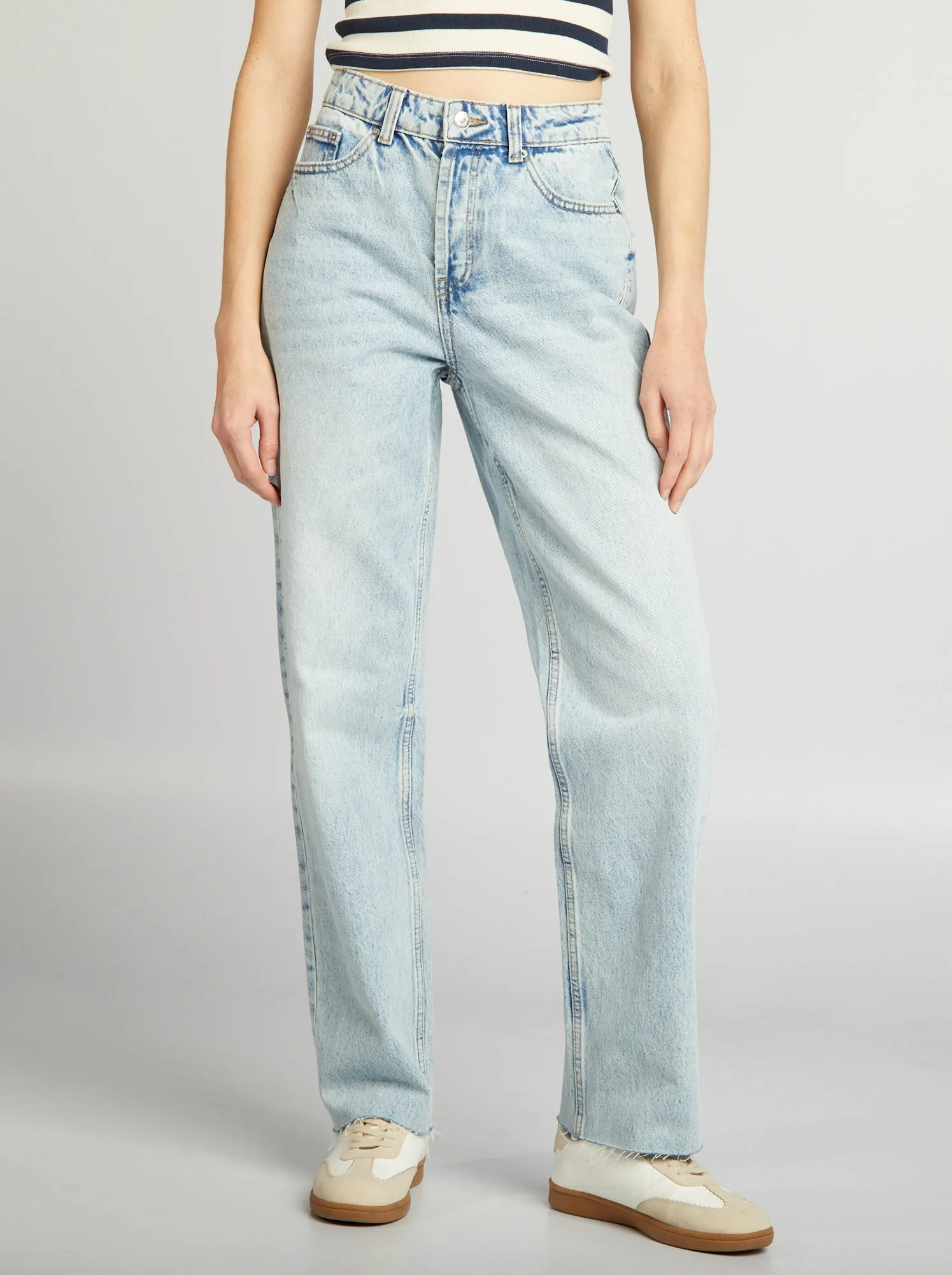 Jeans straight fit délavé - BLU