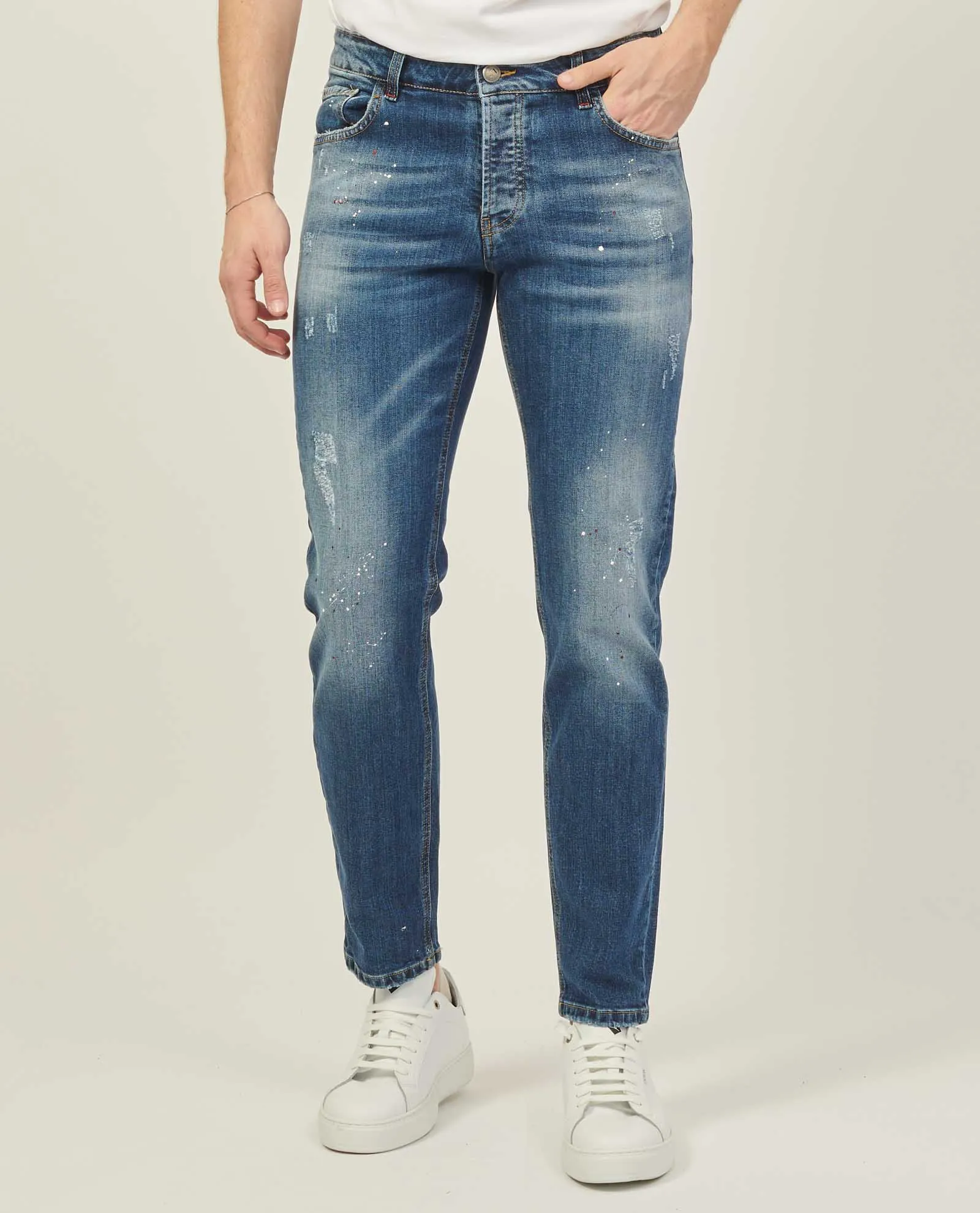 Jeans uomo SetteMezzo a 5 tasche slim fit
