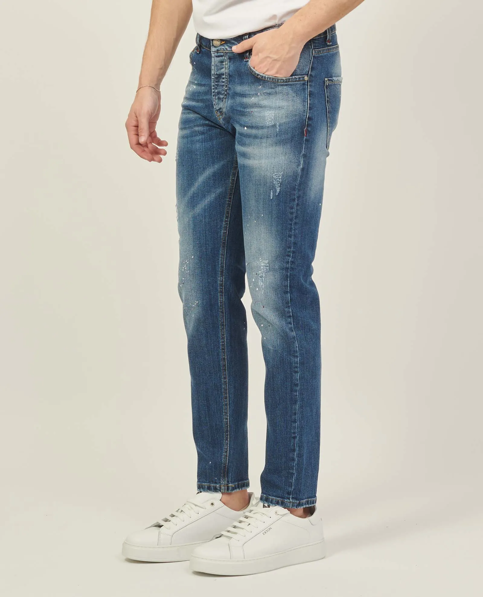 Jeans uomo SetteMezzo a 5 tasche slim fit