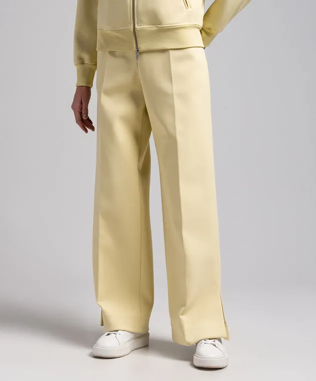 Jil Sander Pantaloni gialli con spacchi J02KA0160J20054