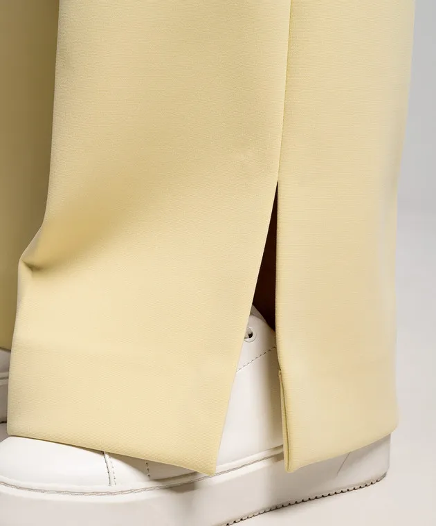 Jil Sander Pantaloni gialli con spacchi J02KA0160J20054