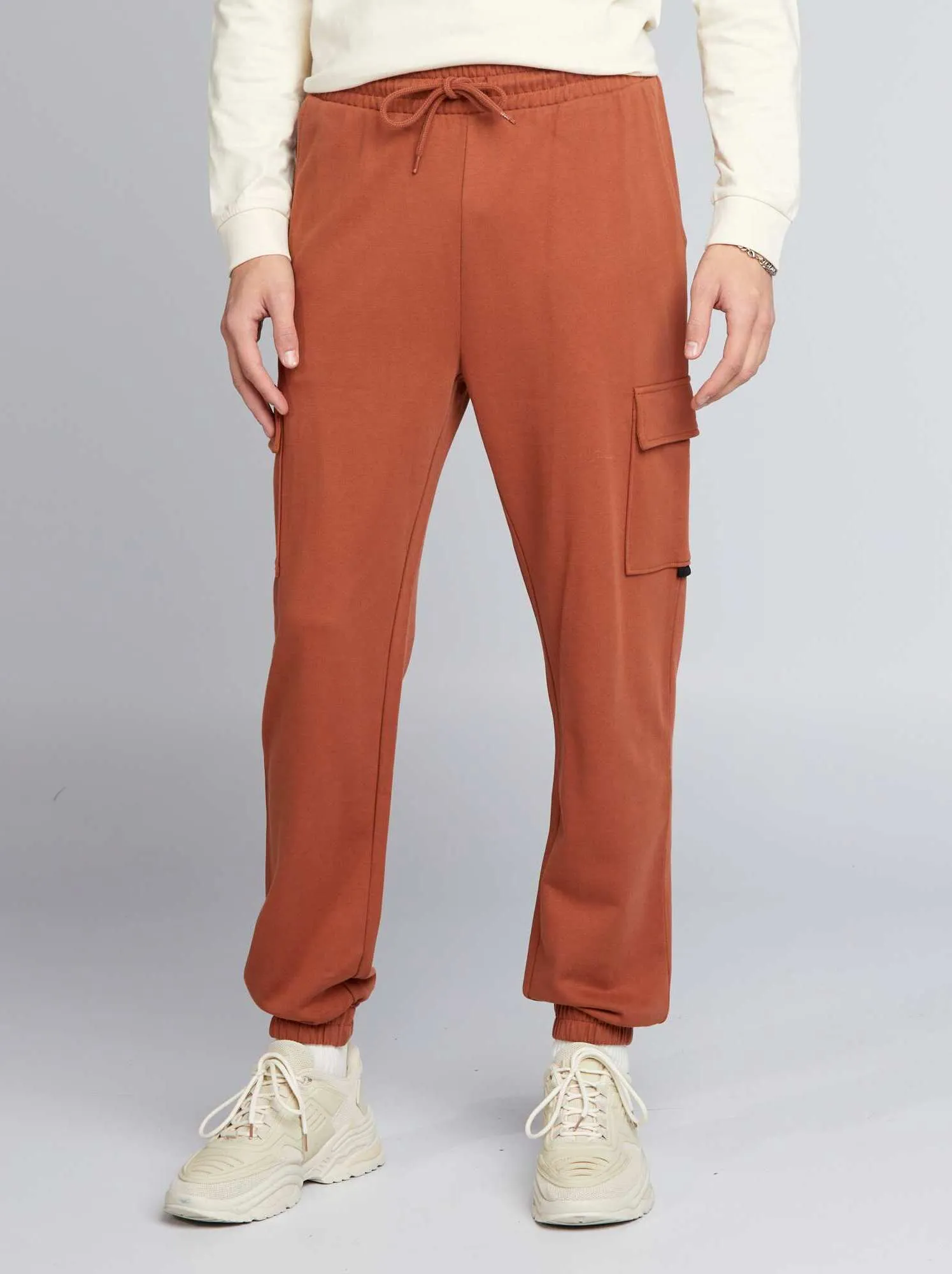 Joggers stile cargo - MARRONE