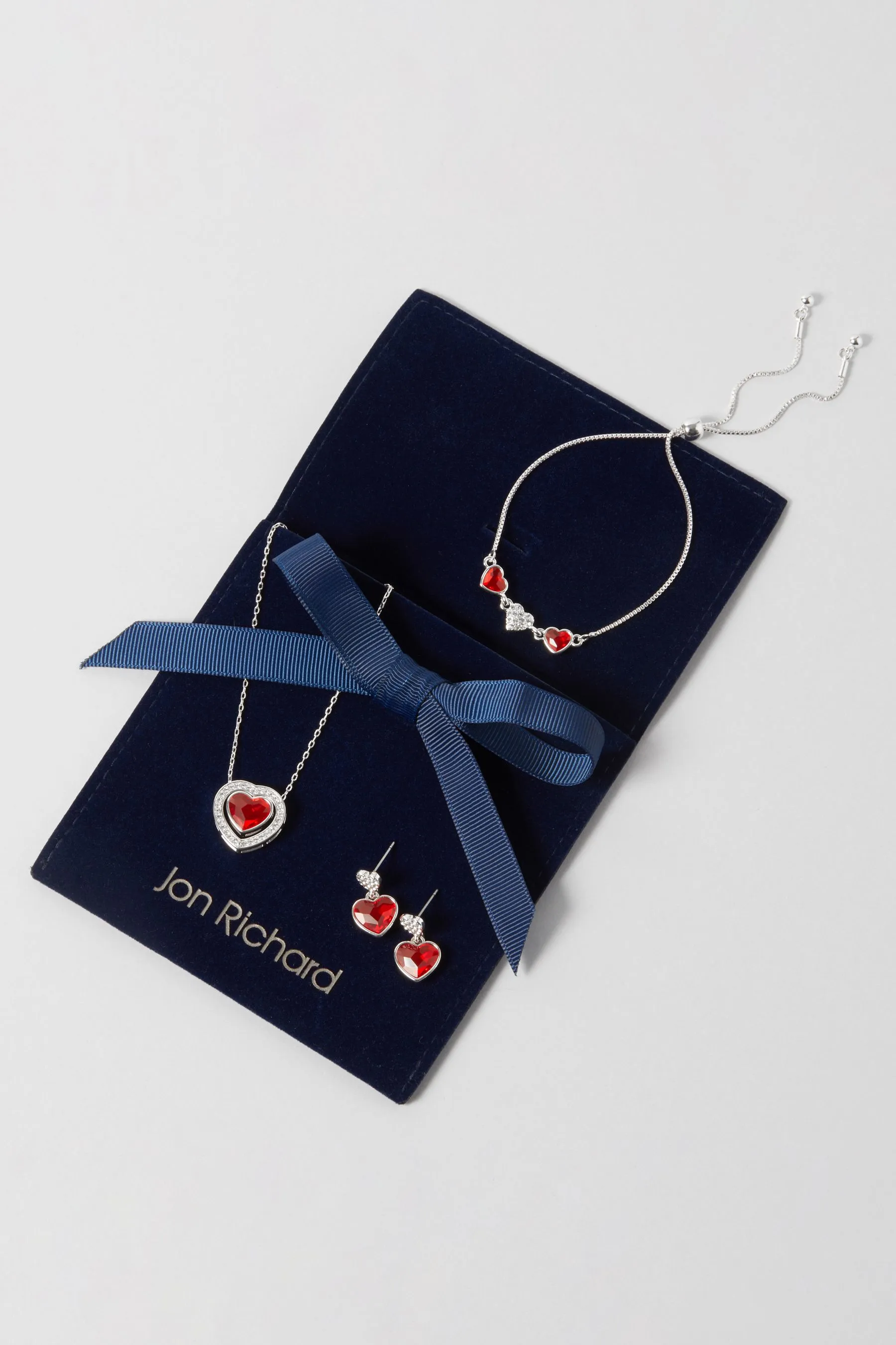 Jon Richard - Braccialetto con cuori placcato argento