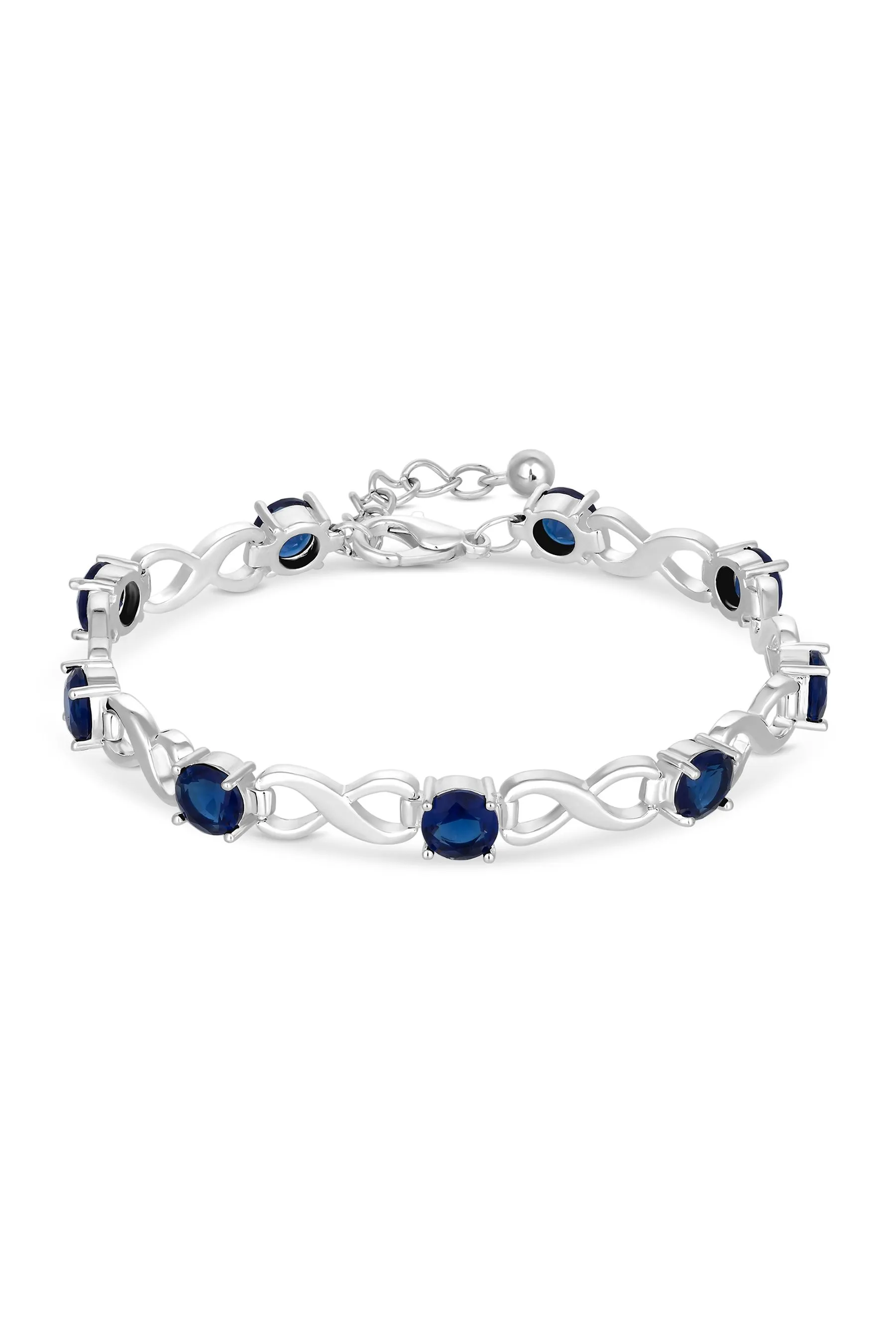 Jon Richard - Infinity Station - Braccialetto con strass e pietre blu