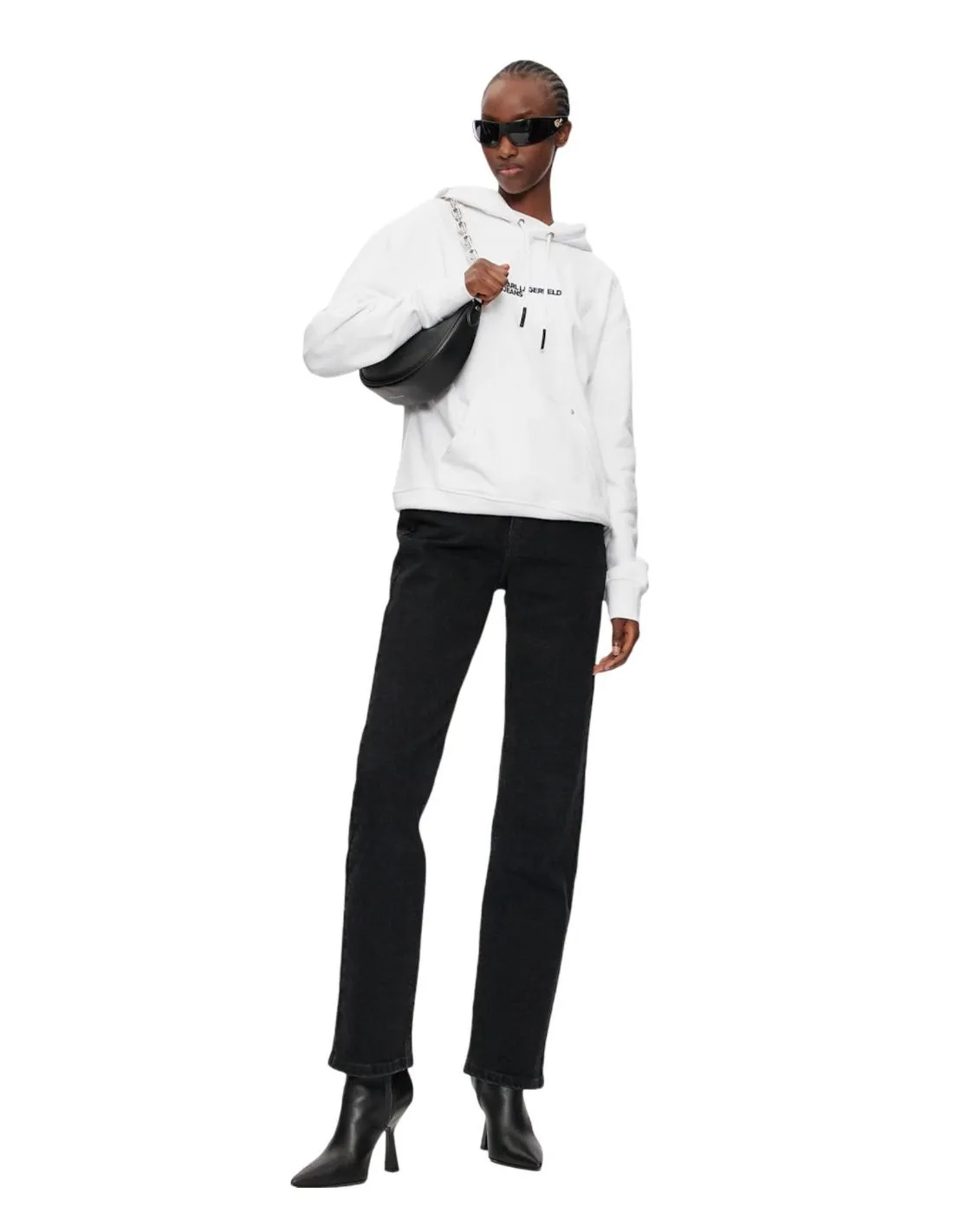 KARL LAGERFELD JEANS FELPA DONNA RELAXED KARL HOOD