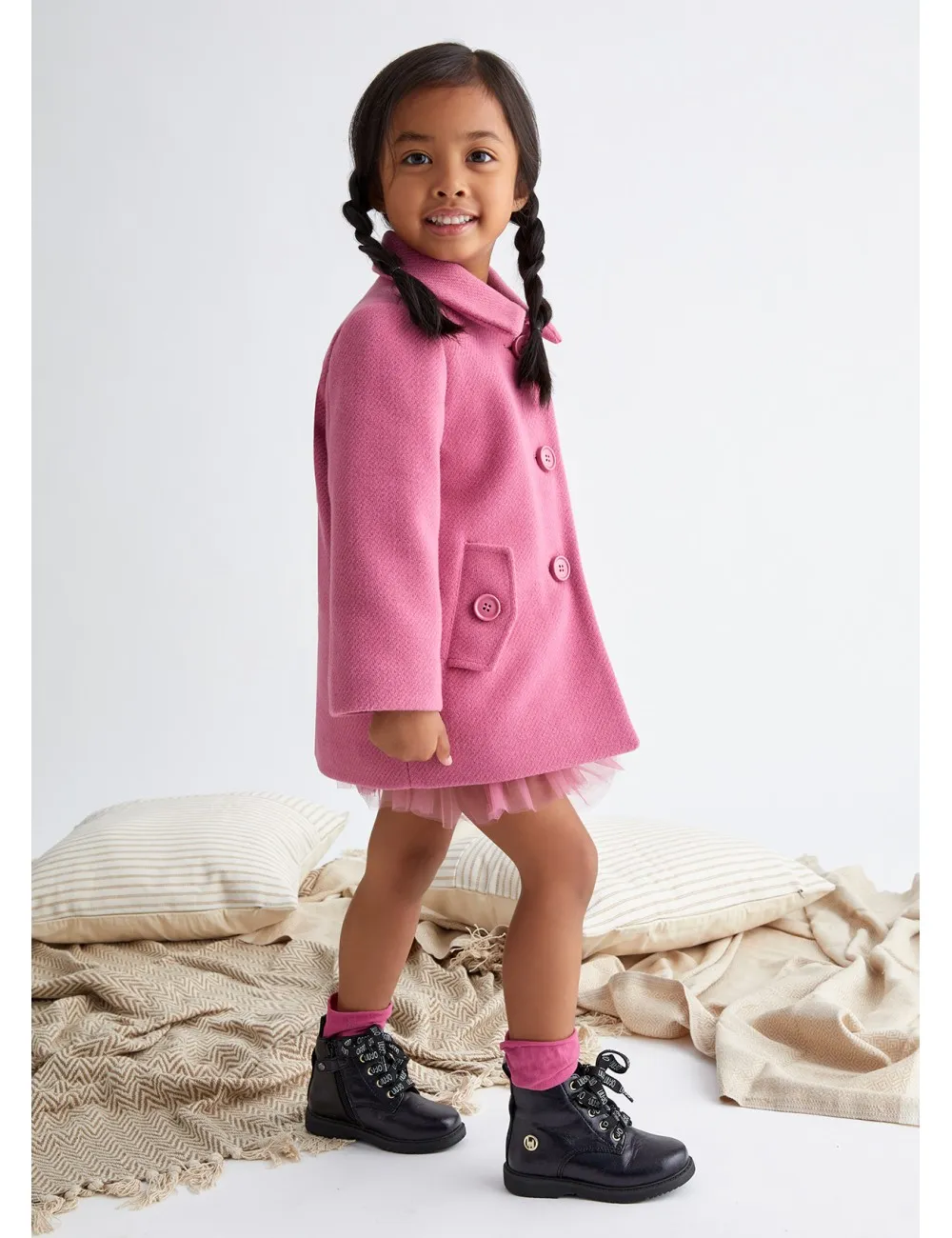 KF3097 CAPPOTTO LIU JO GIRL CAPPOTTINO IN MISTO LANA BAMBINA KIDS KID GIACCONE