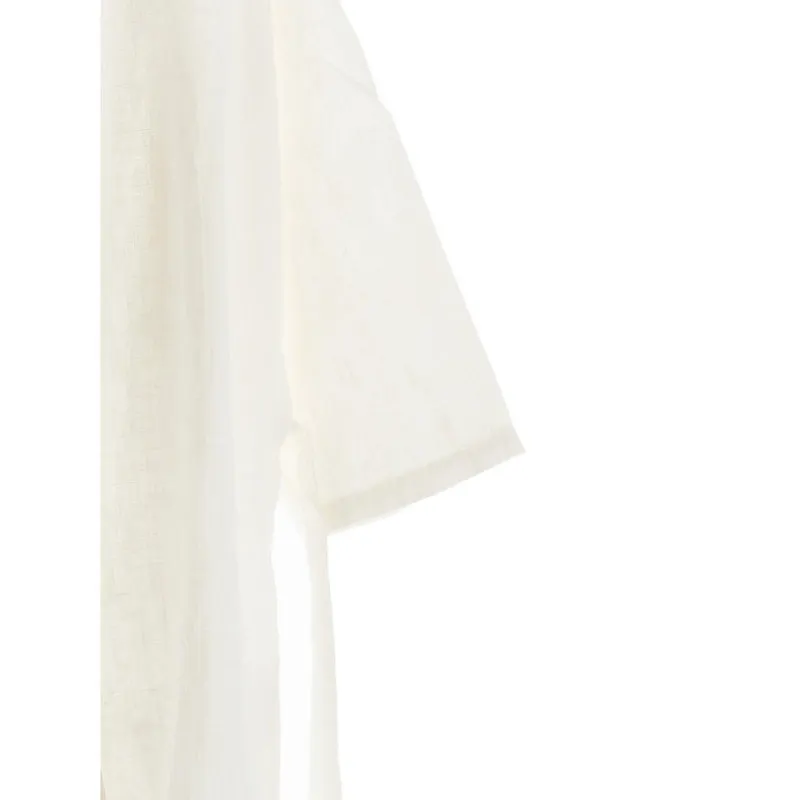 La Fabbrica del Lino Accappatoio kimono donna  BORDI & CORNICI, greggio