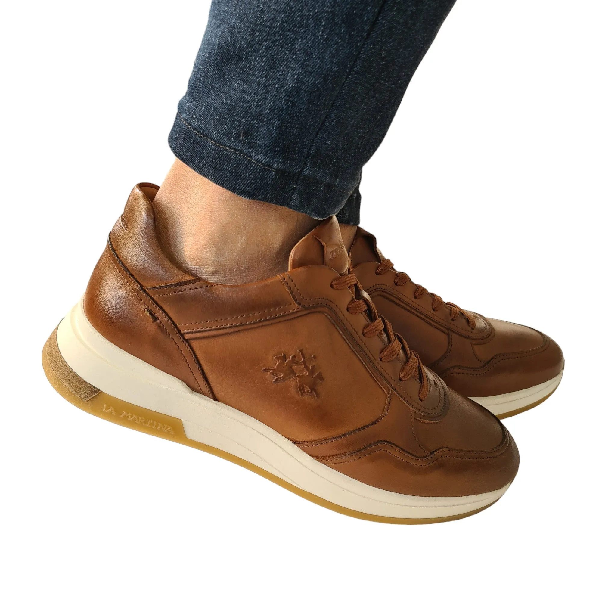 La Martina Sneakers Uomo Cuoio Rif.27