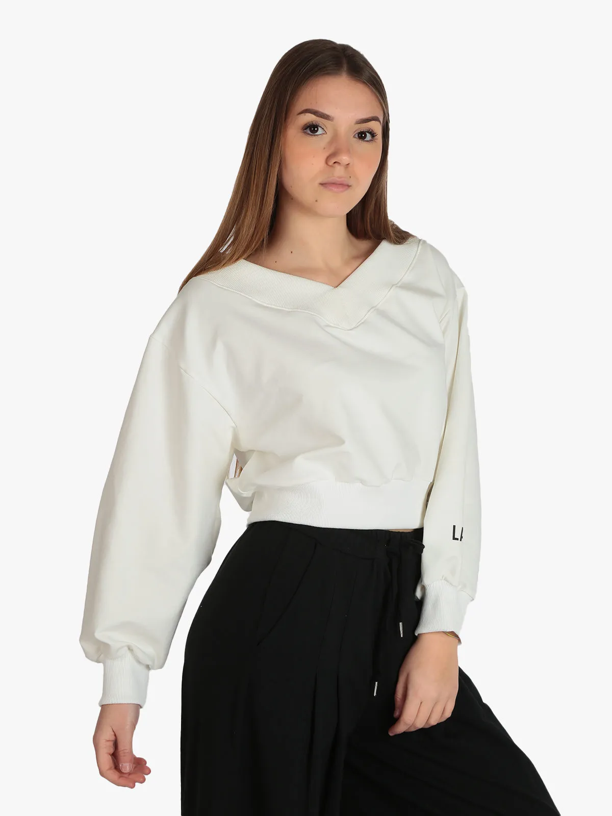 Ladp Sweat col V court femme