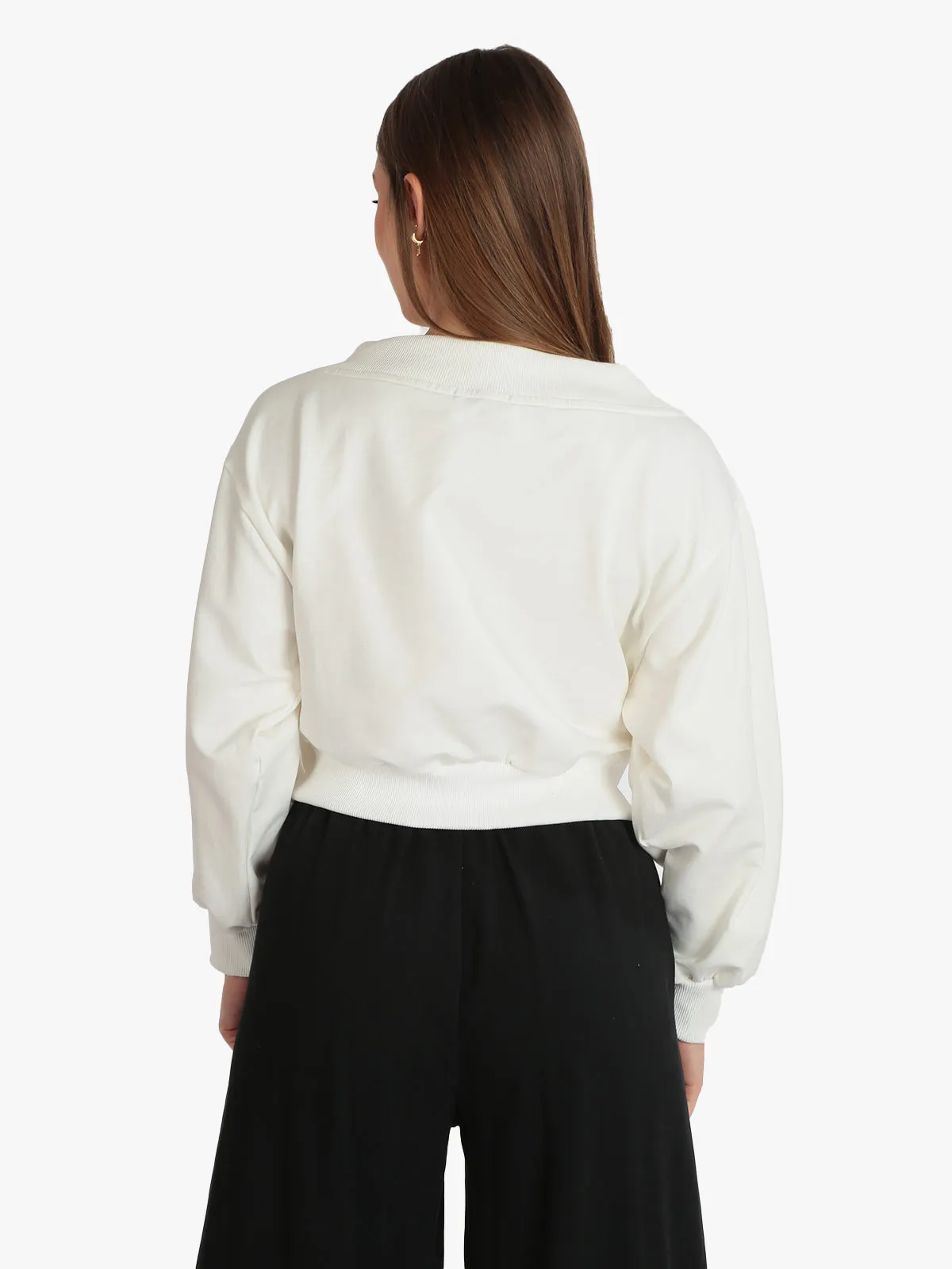 Ladp Sweat col V court femme