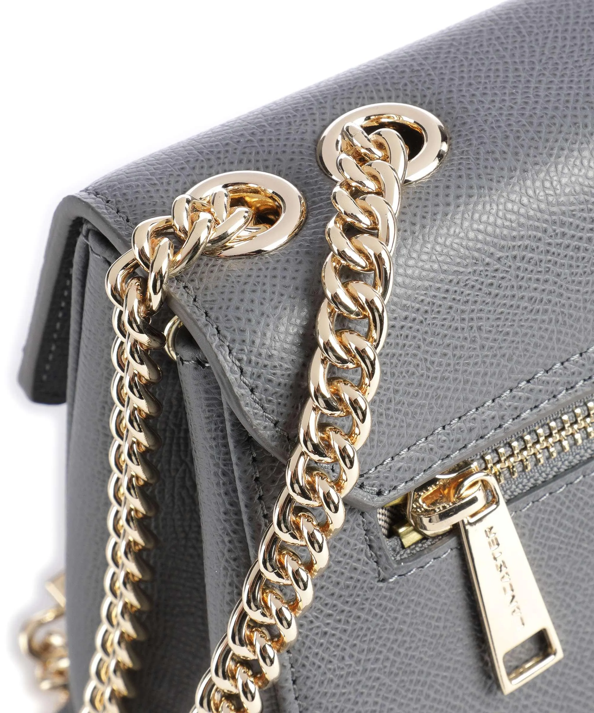  Lancaster Delphino Tina Borsa a spalla pelle di vacchetta grana grigio  