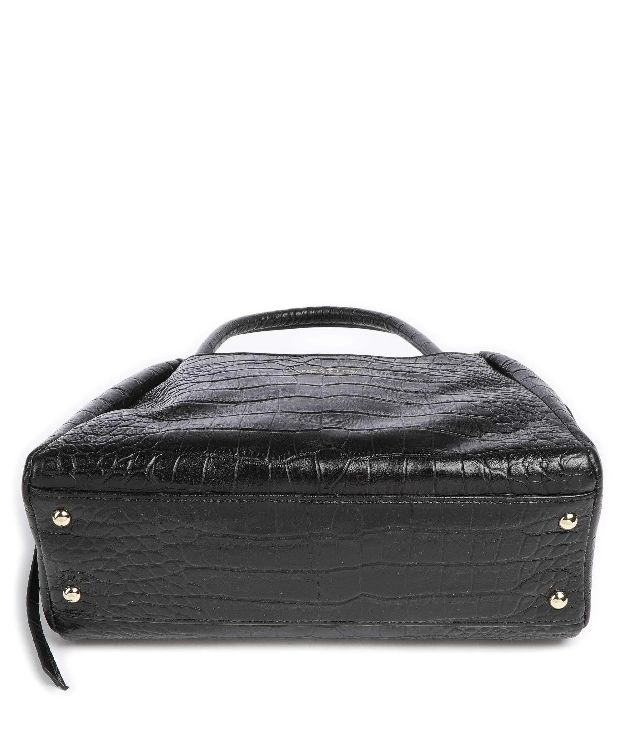  Lancaster Exotic Croco CN Borsa a mano pelle di vacchetta goffrata nero  