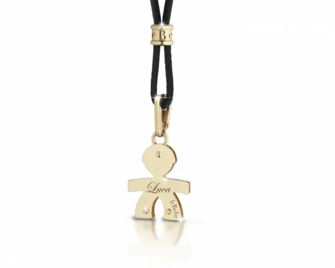 Le Bebè - 9K Yellow Gold Middle Boy Pendant customizable with name