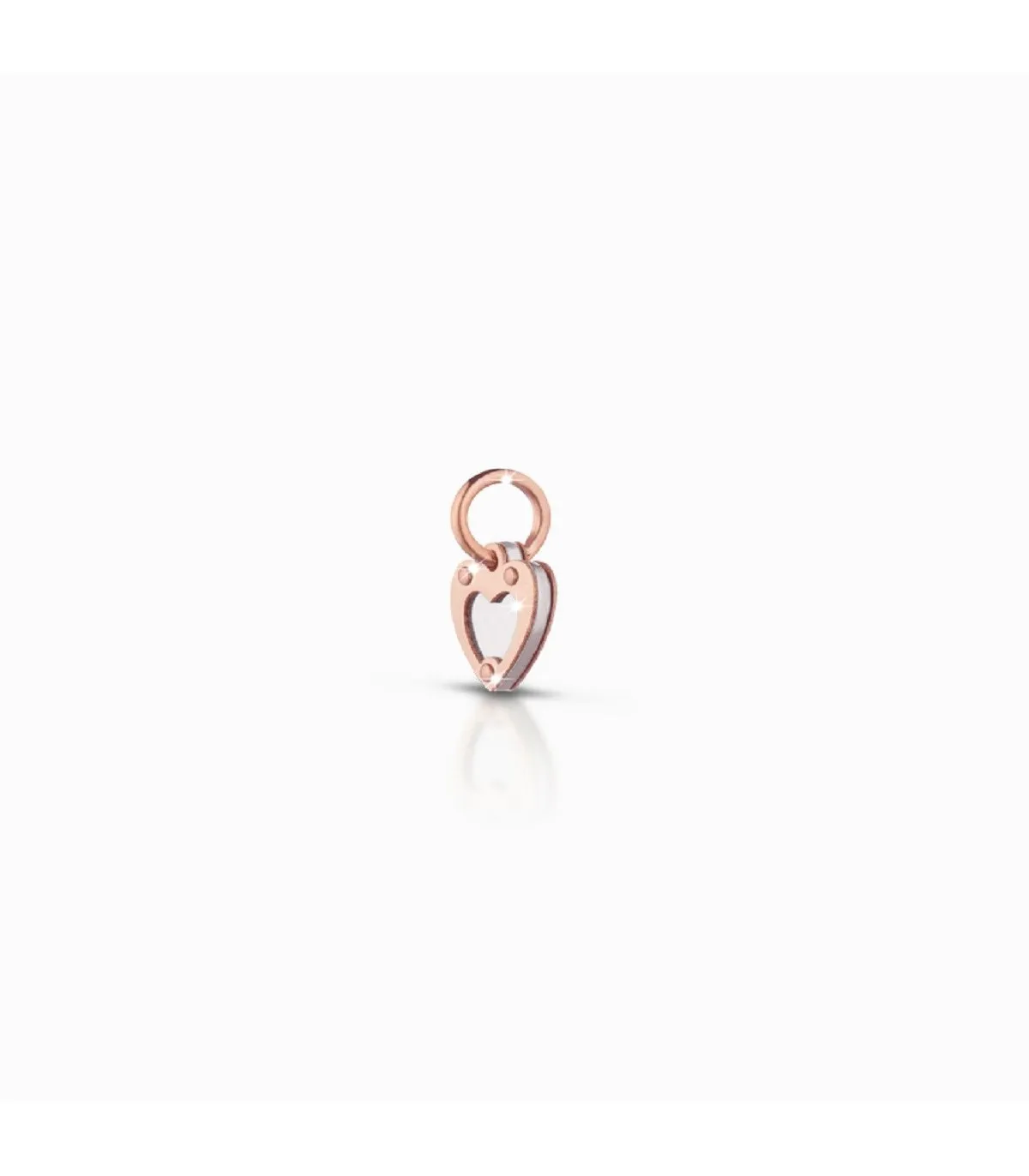 Le Bebé Lock Your Love Charm Cuore Oro Rosa 9 KT LBB163