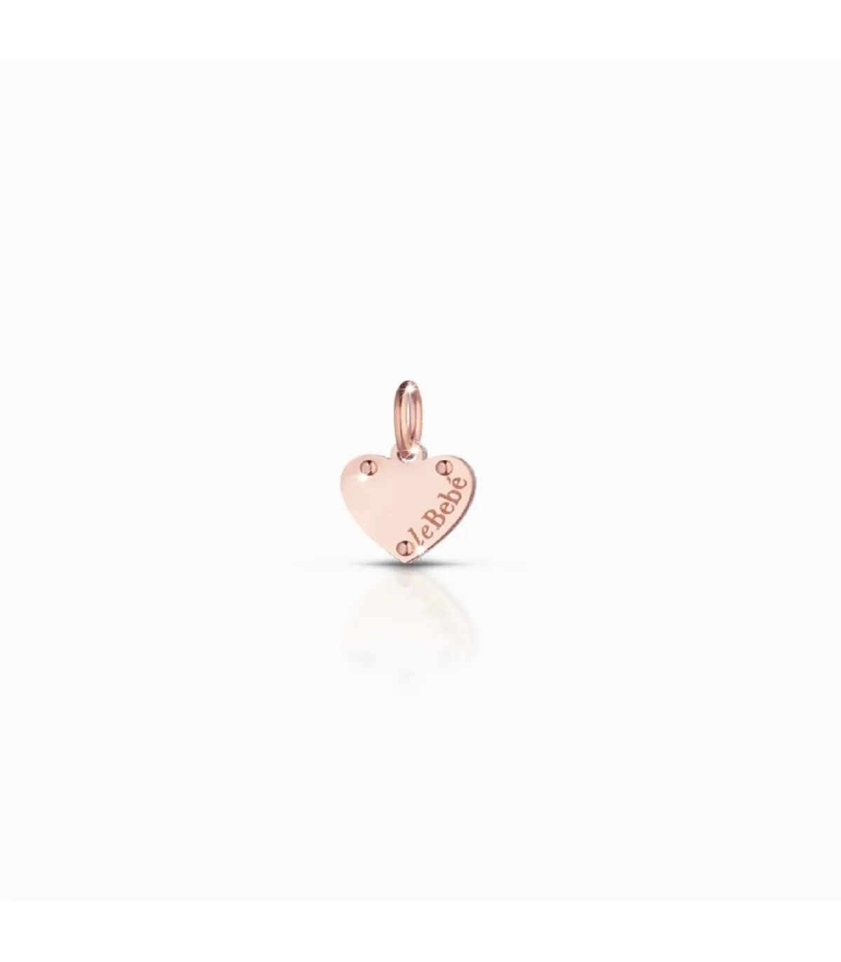 Le Bebé Lock Your Love Charm Cuore Oro Rosa 9 KT LBB163