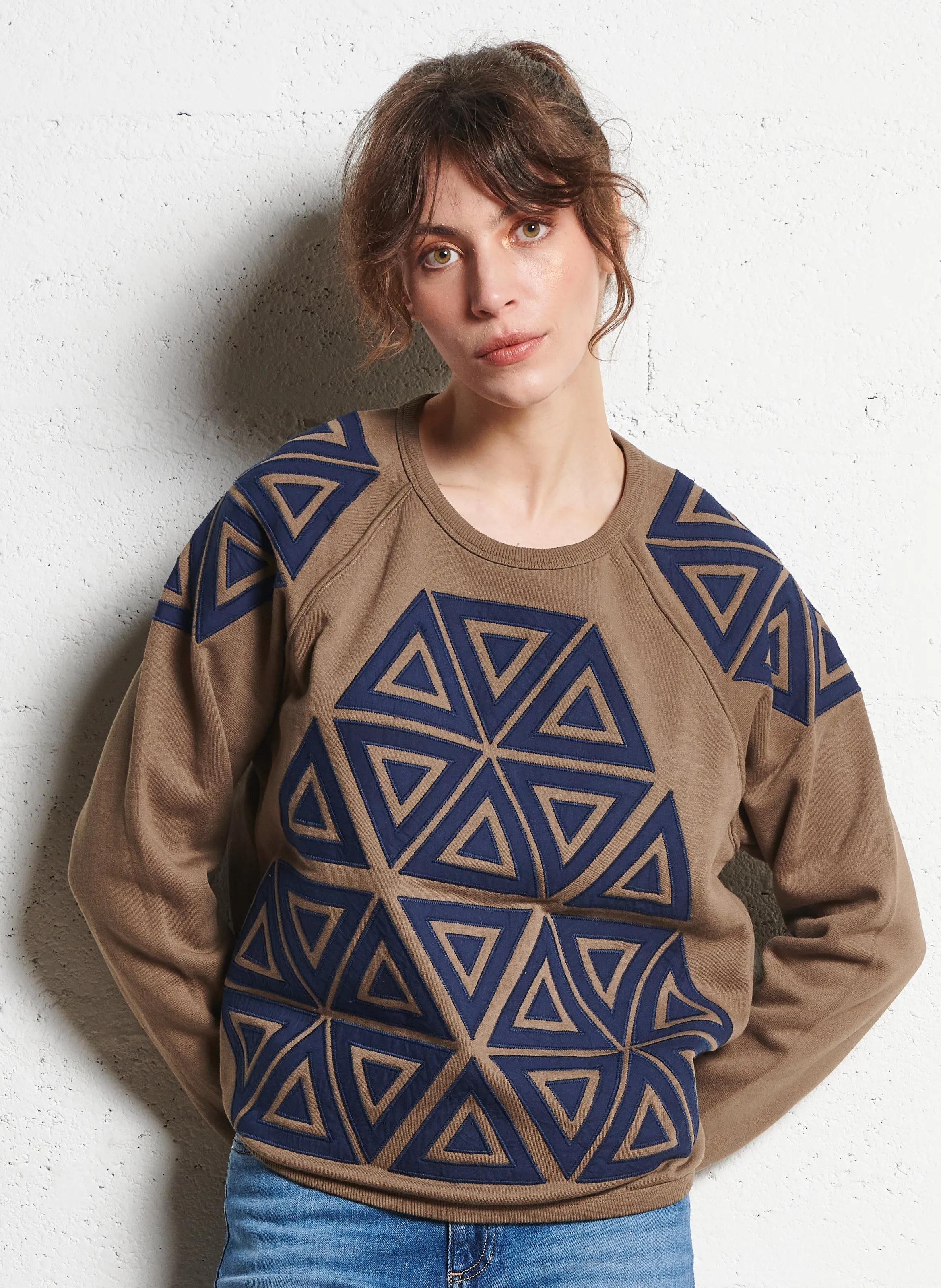  LEON & HARPER   SHINE - Felpa oversize scollo tondo in misto cotone bio | Multicolore