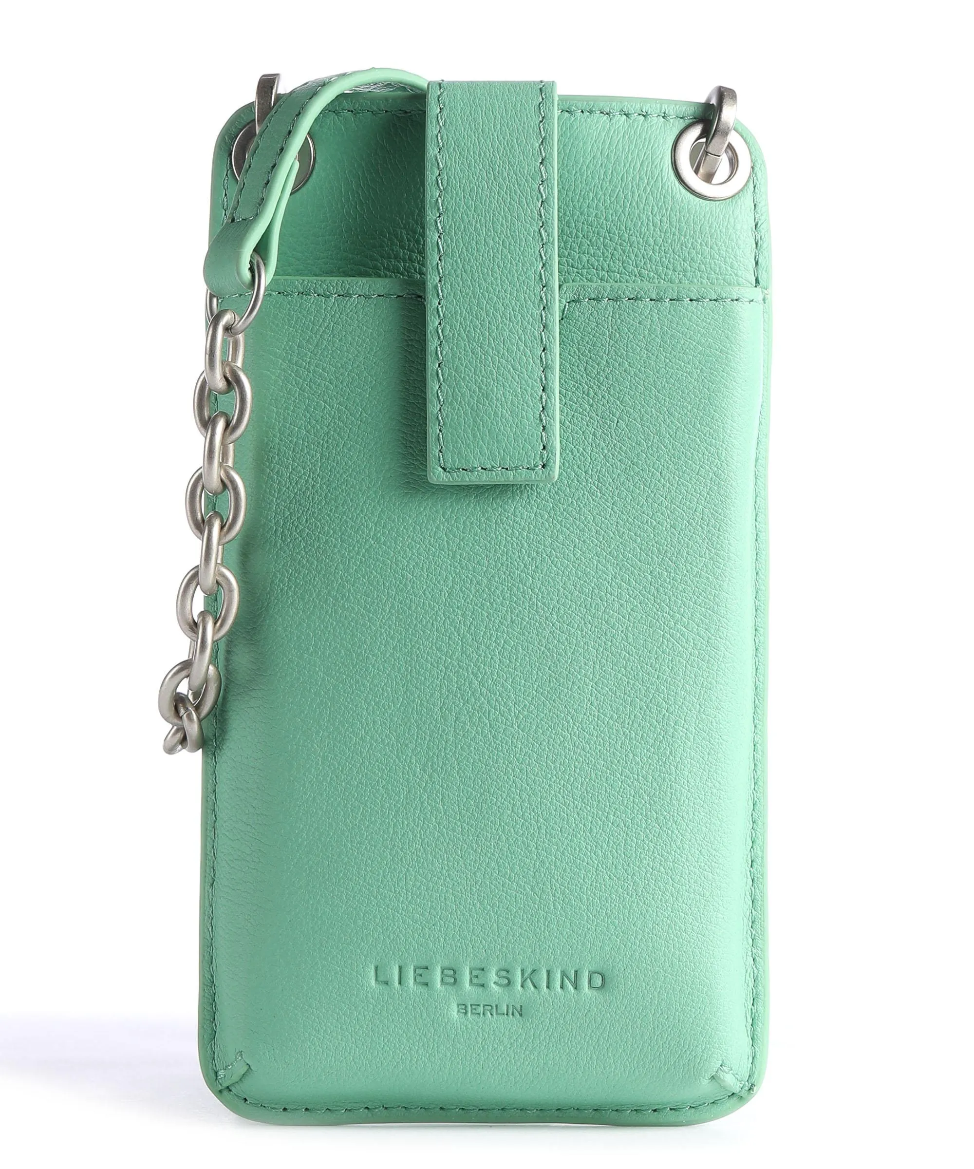  Liebeskind Basics Borsetta porta cellulare pelle granulata verde  