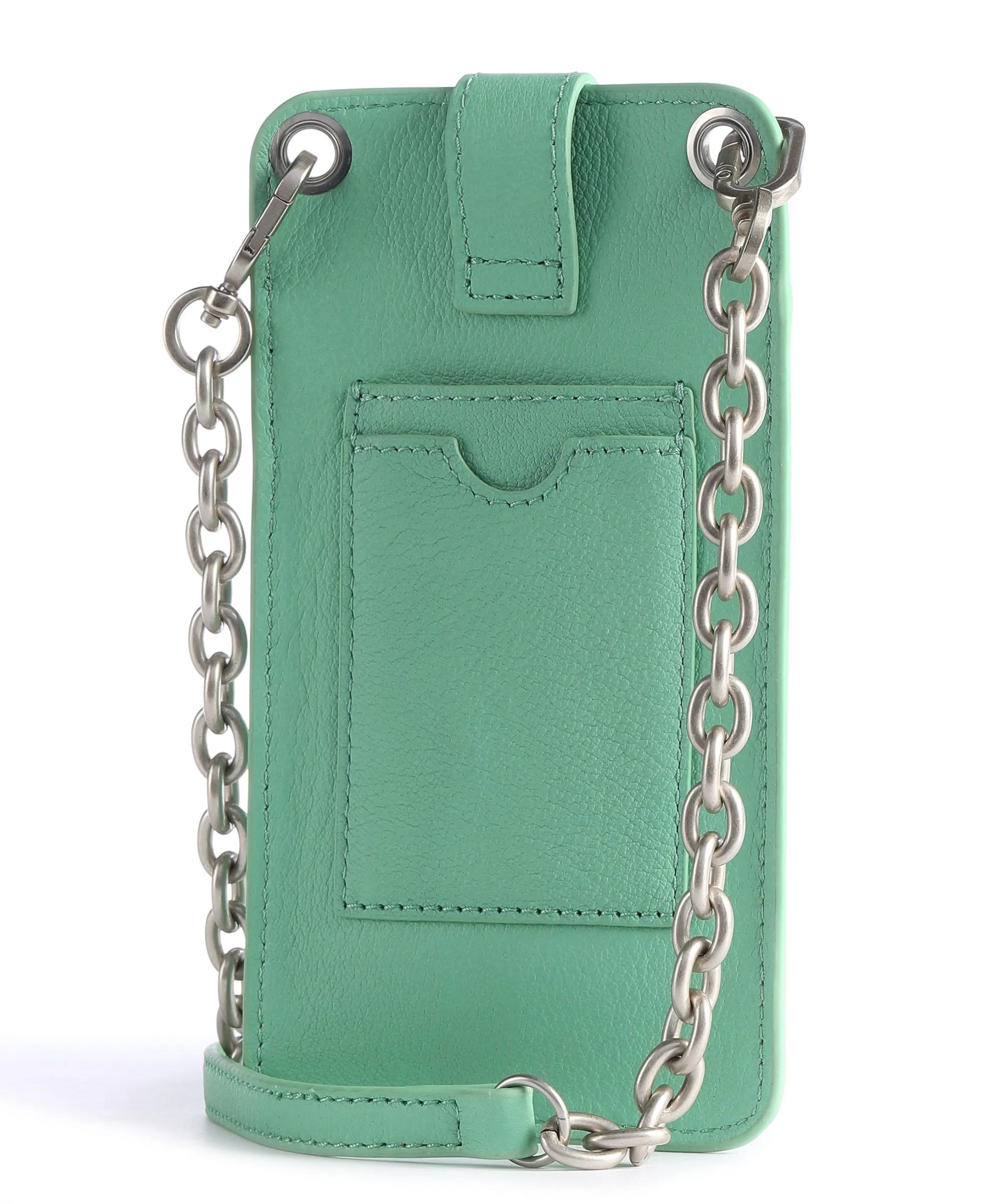  Liebeskind Basics Borsetta porta cellulare pelle granulata verde  