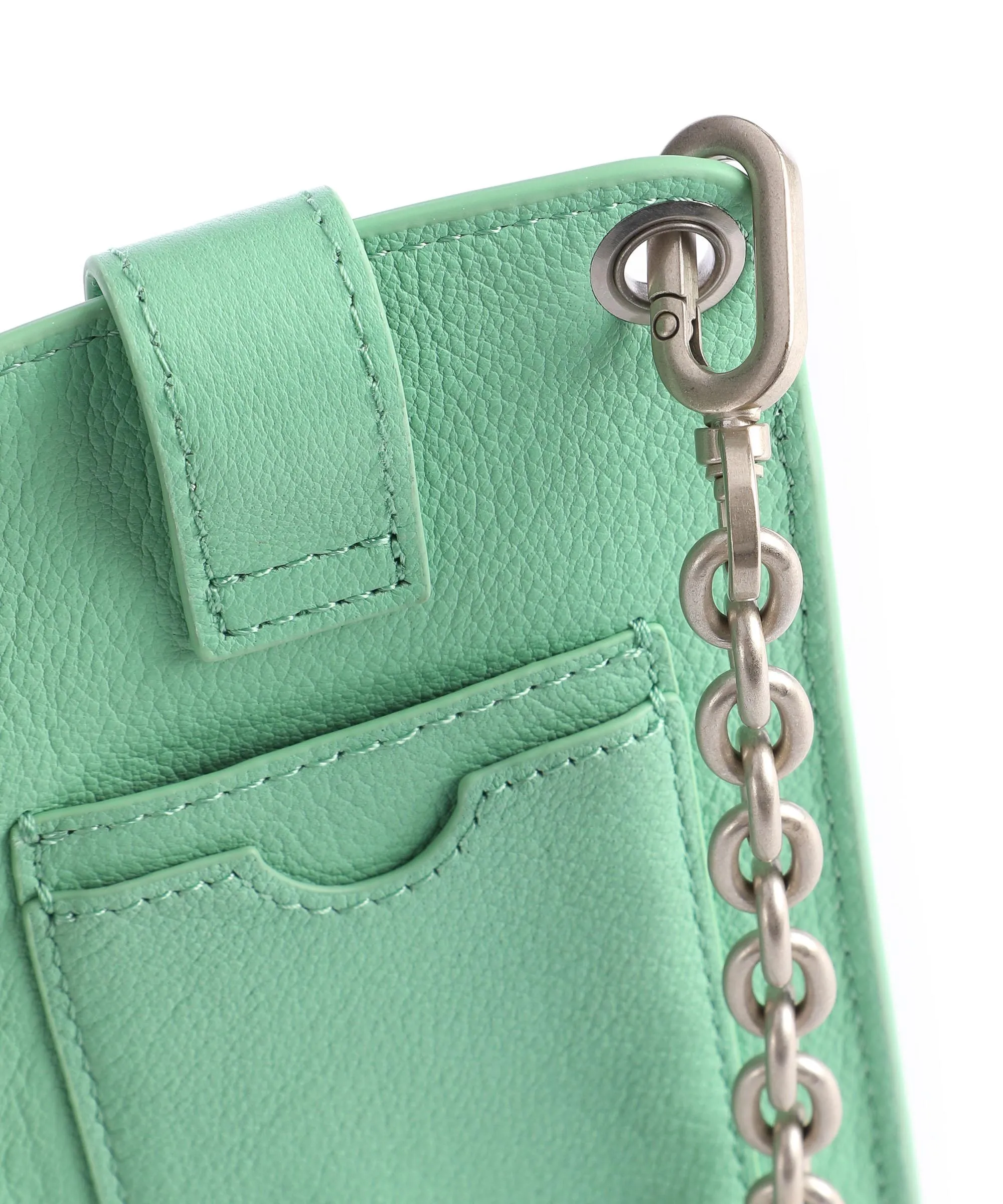  Liebeskind Basics Borsetta porta cellulare pelle granulata verde  