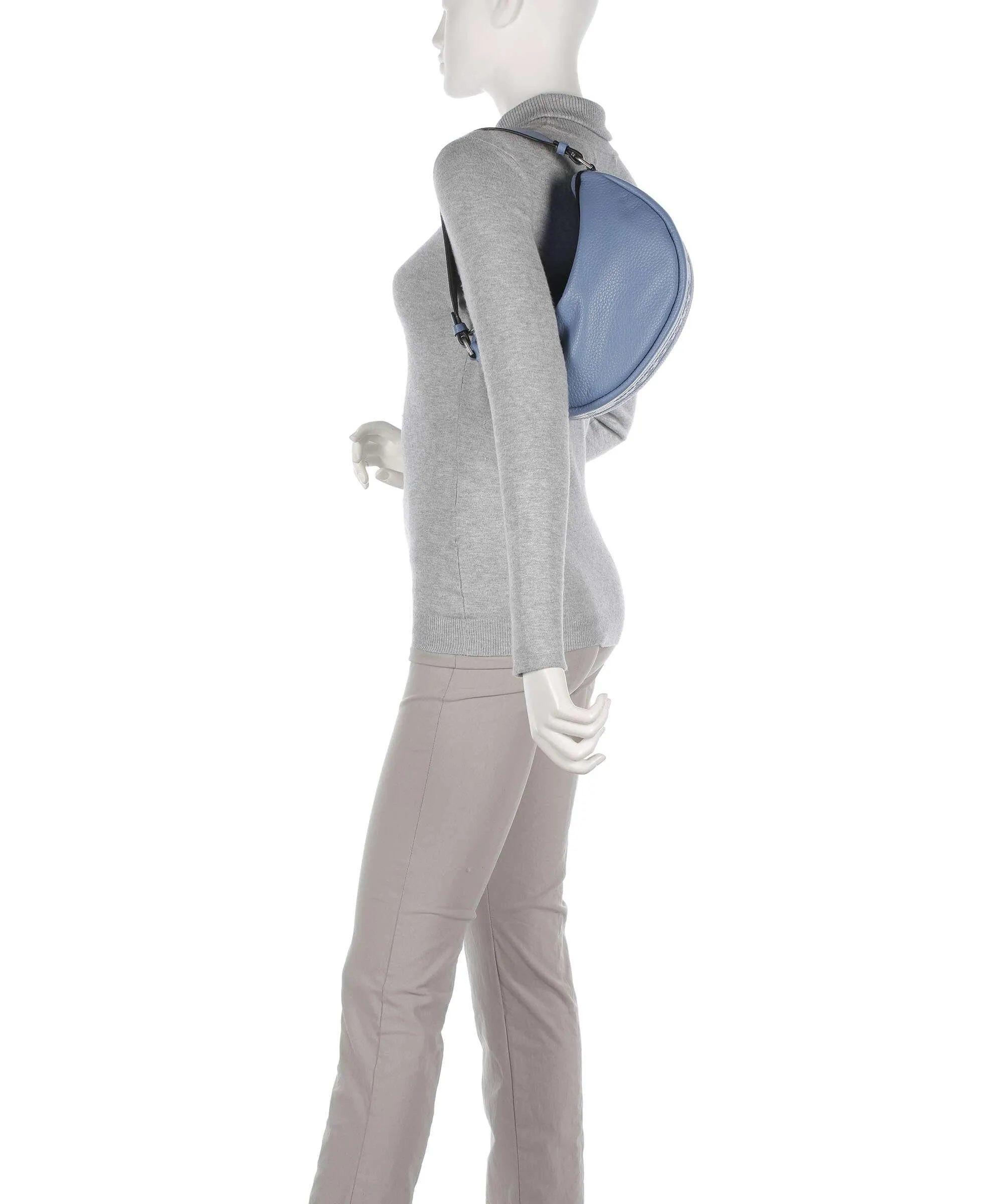  Liebeskind Melli Heavy Pebble S Borsa hobo pelle di vacchetta grana blu-grigio  