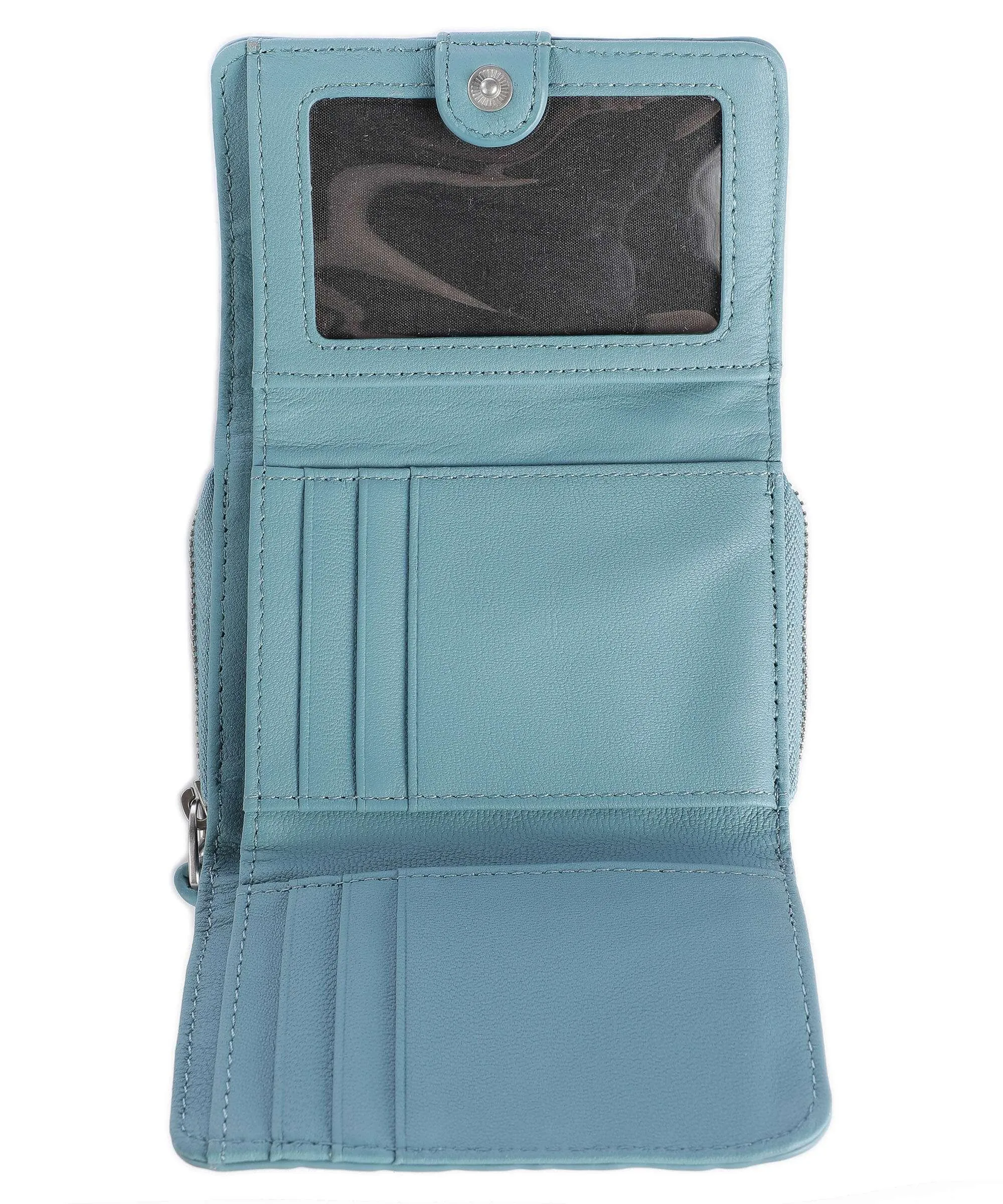  Liebeskind Pablita Waxy Croco Portafoglio pelle in rilievo blu  
