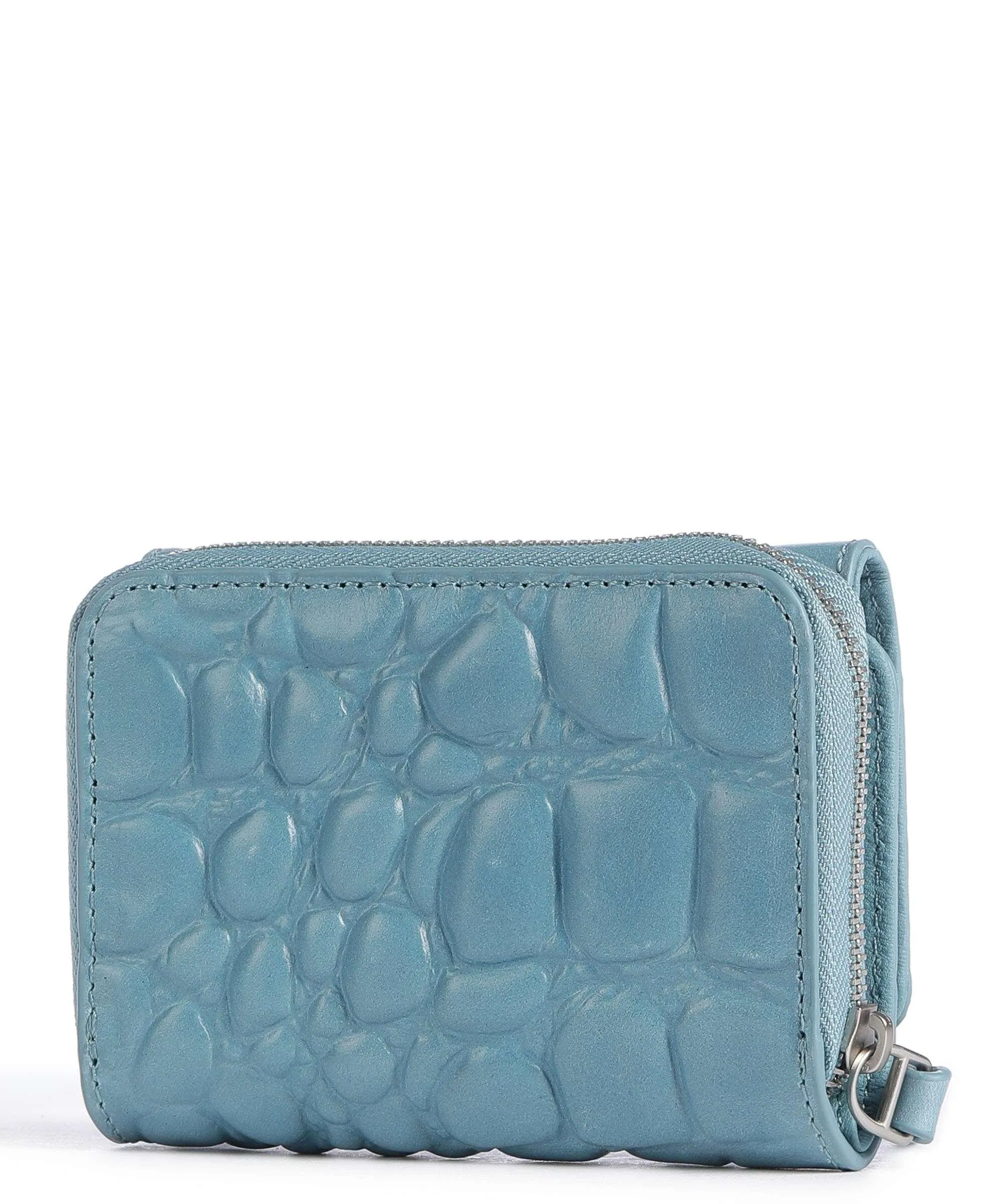  Liebeskind Pablita Waxy Croco Portafoglio pelle in rilievo blu  