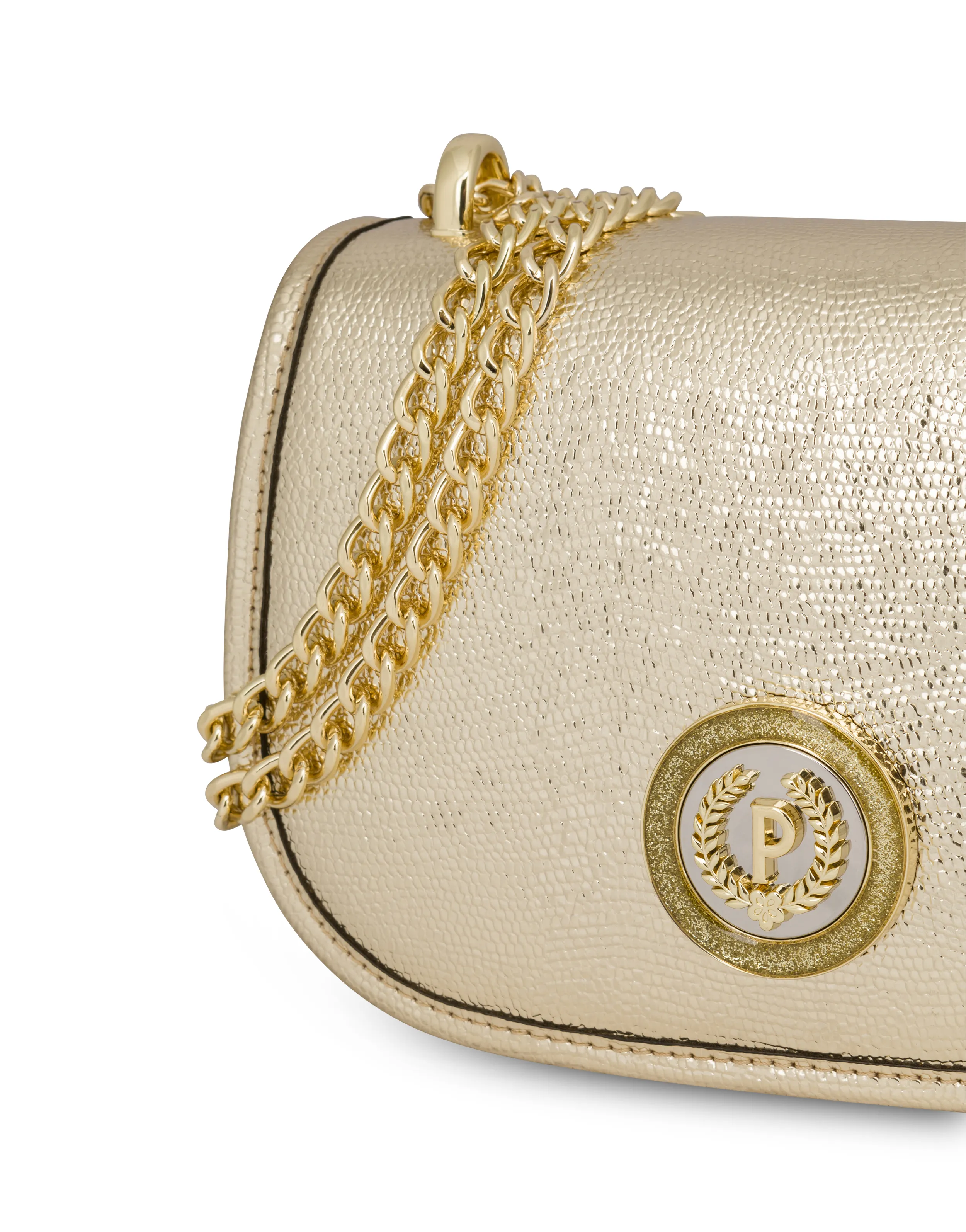     Linea Pollini Mini Borsa Laminata Sara Oro