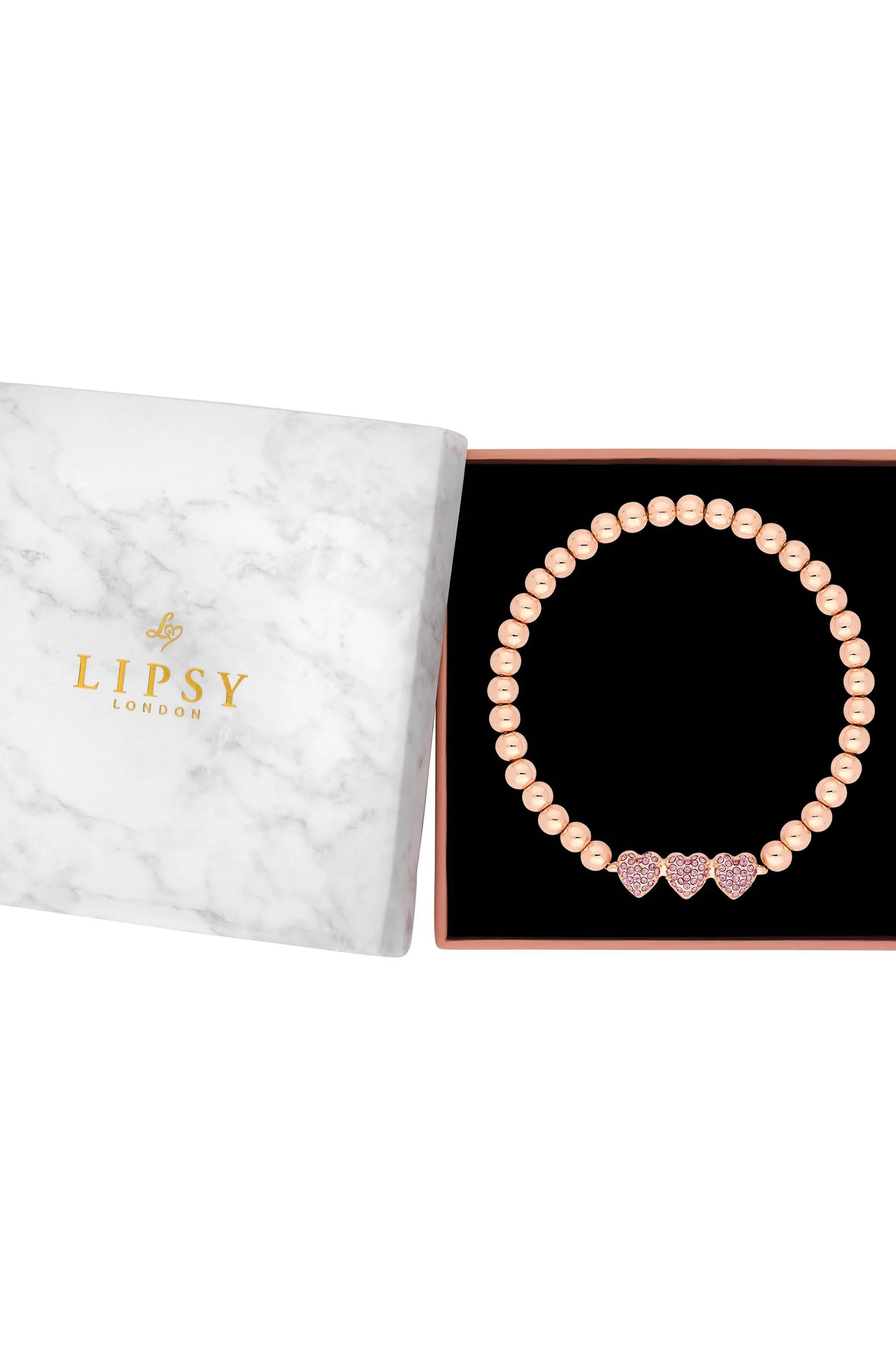 Lipsy Jewellery - Braccialetto elasticizzato con micro pavé - In confezione regalo