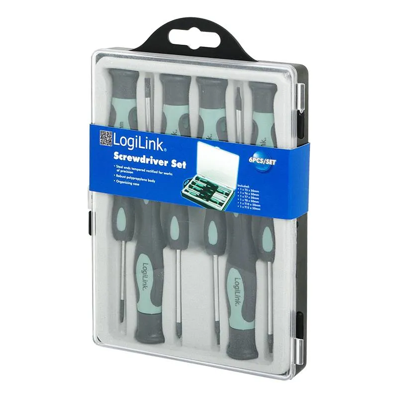 LogiLink 1x T5/T6/T7/T8/T10/T15 x 50mm Elettronica e meccanica di precisione Kit cacciaviti  Esalobo Interno