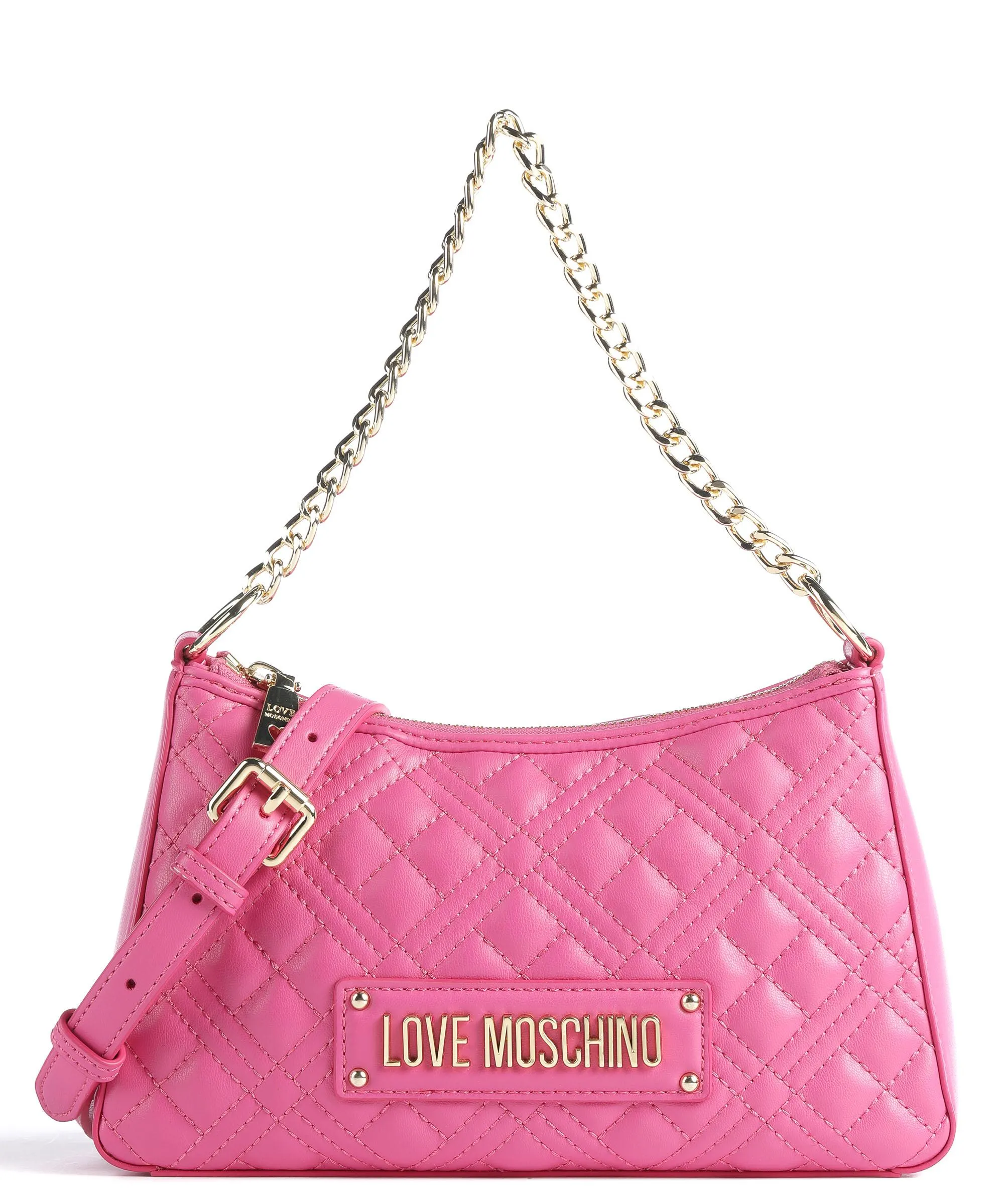  Love Moschino Quilted Borsa a spalla pelle sintetica pink  
