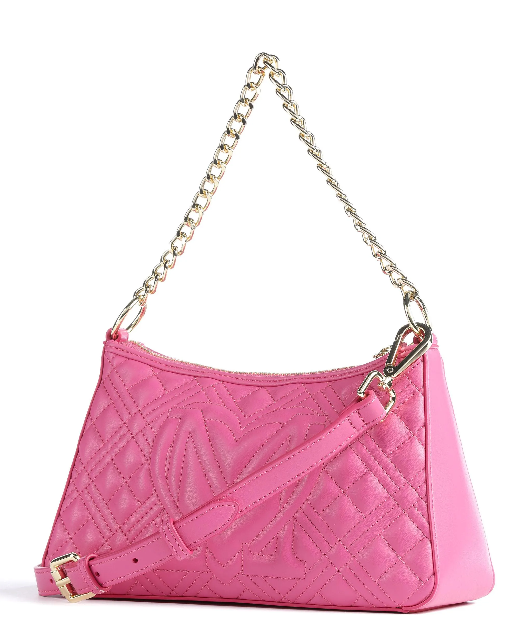  Love Moschino Quilted Borsa a spalla pelle sintetica pink  