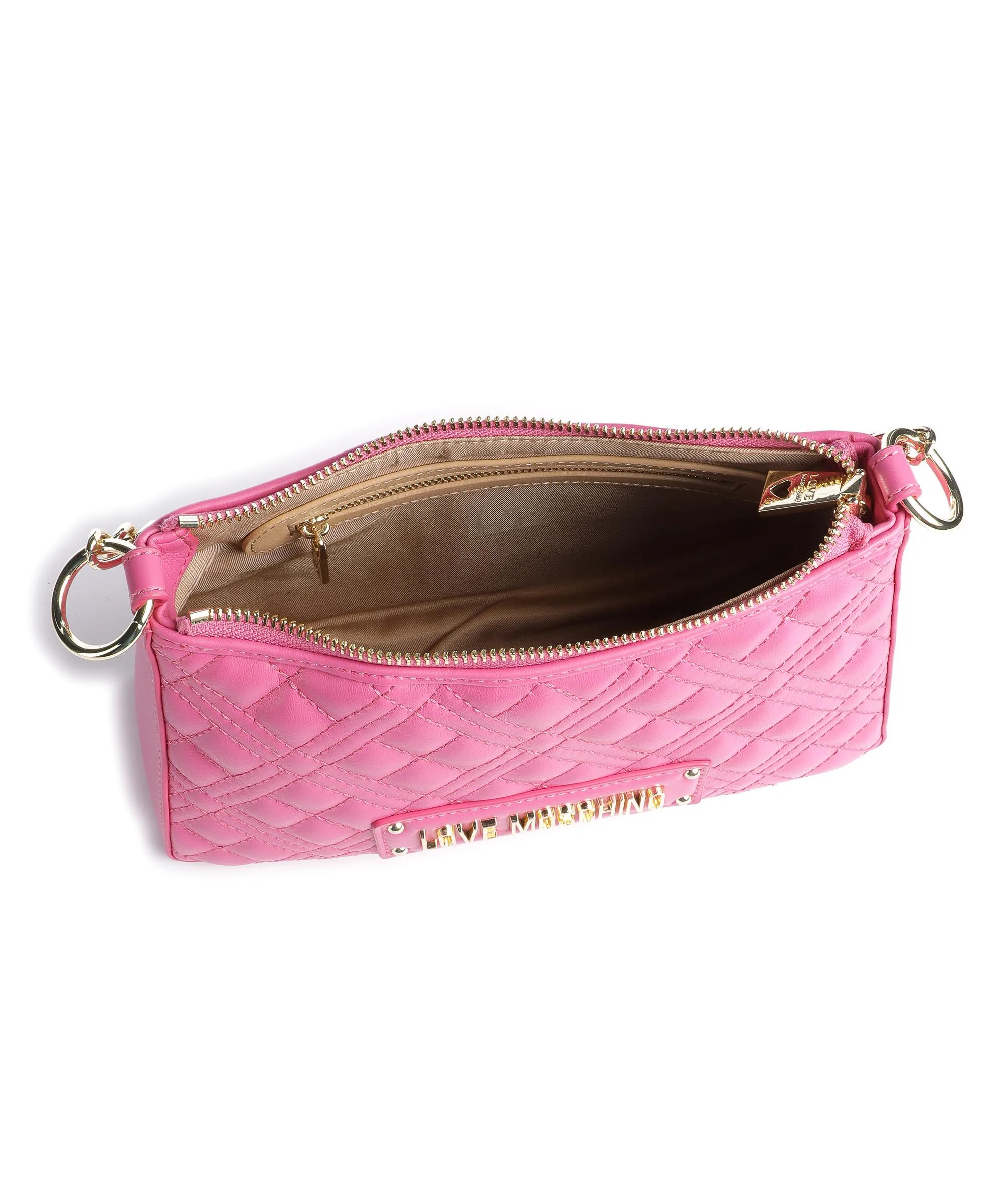  Love Moschino Quilted Borsa a spalla pelle sintetica pink  