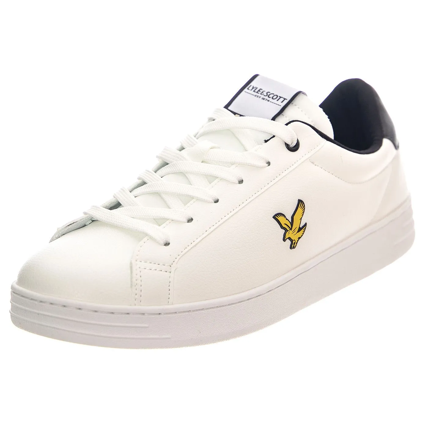 Lyle & Scott Elgin White / Black - Scarpe Profilo Basso Uomo Binche    