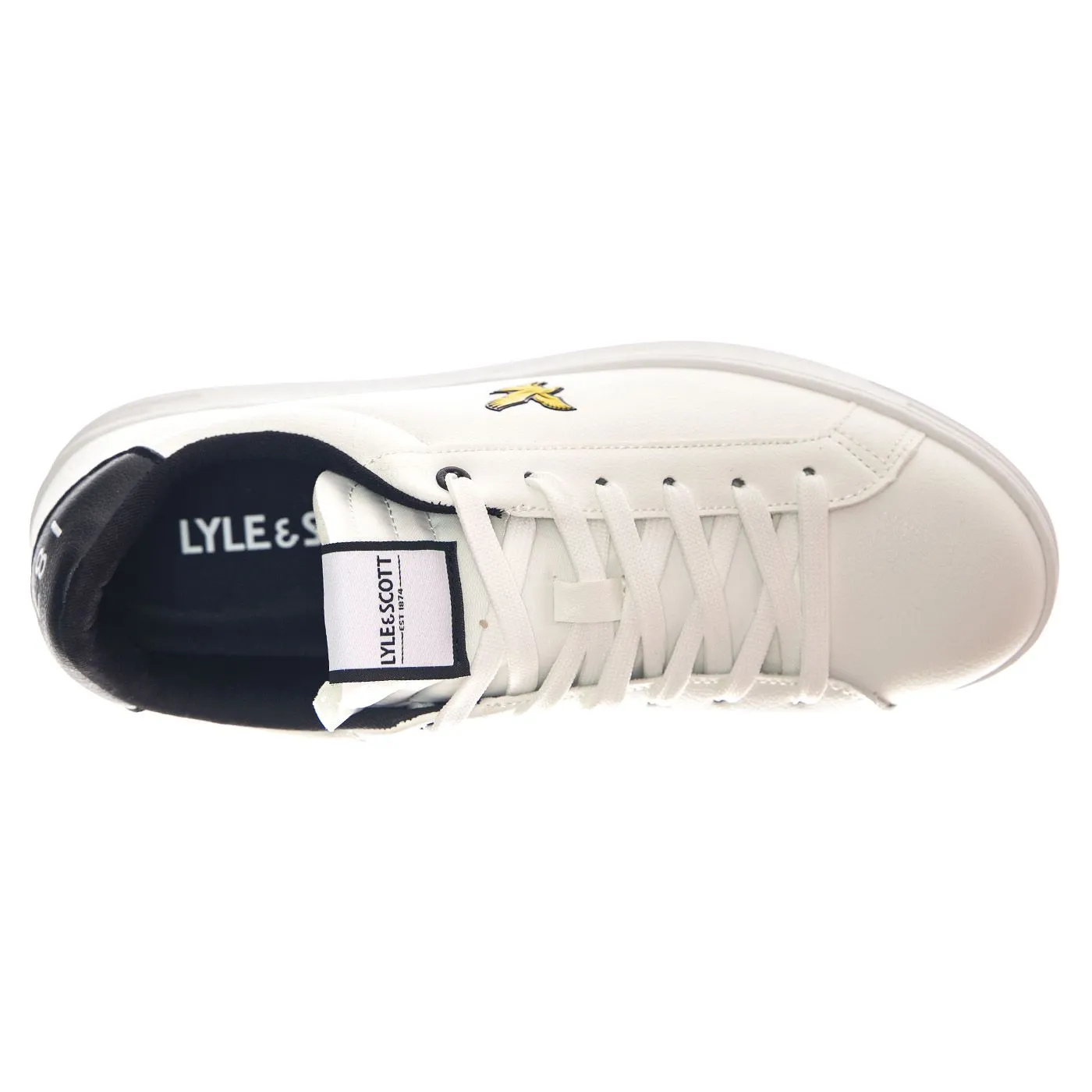 Lyle & Scott Elgin White / Black - Scarpe Profilo Basso Uomo Binche    