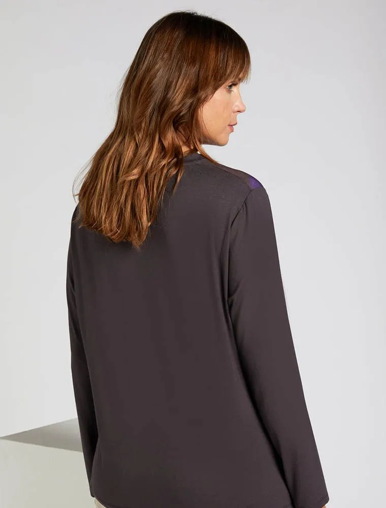 Maglia Manica Lunga Curvy Luisa Viola - Moro