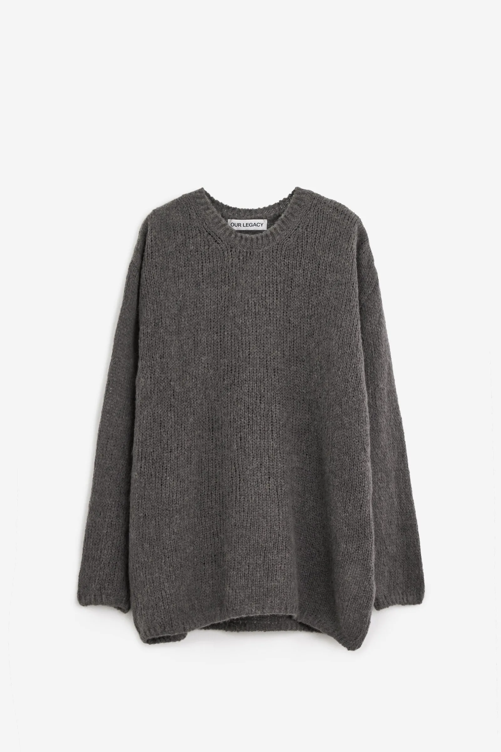Maglia POPOVER ROUNDNECK in lana grigia