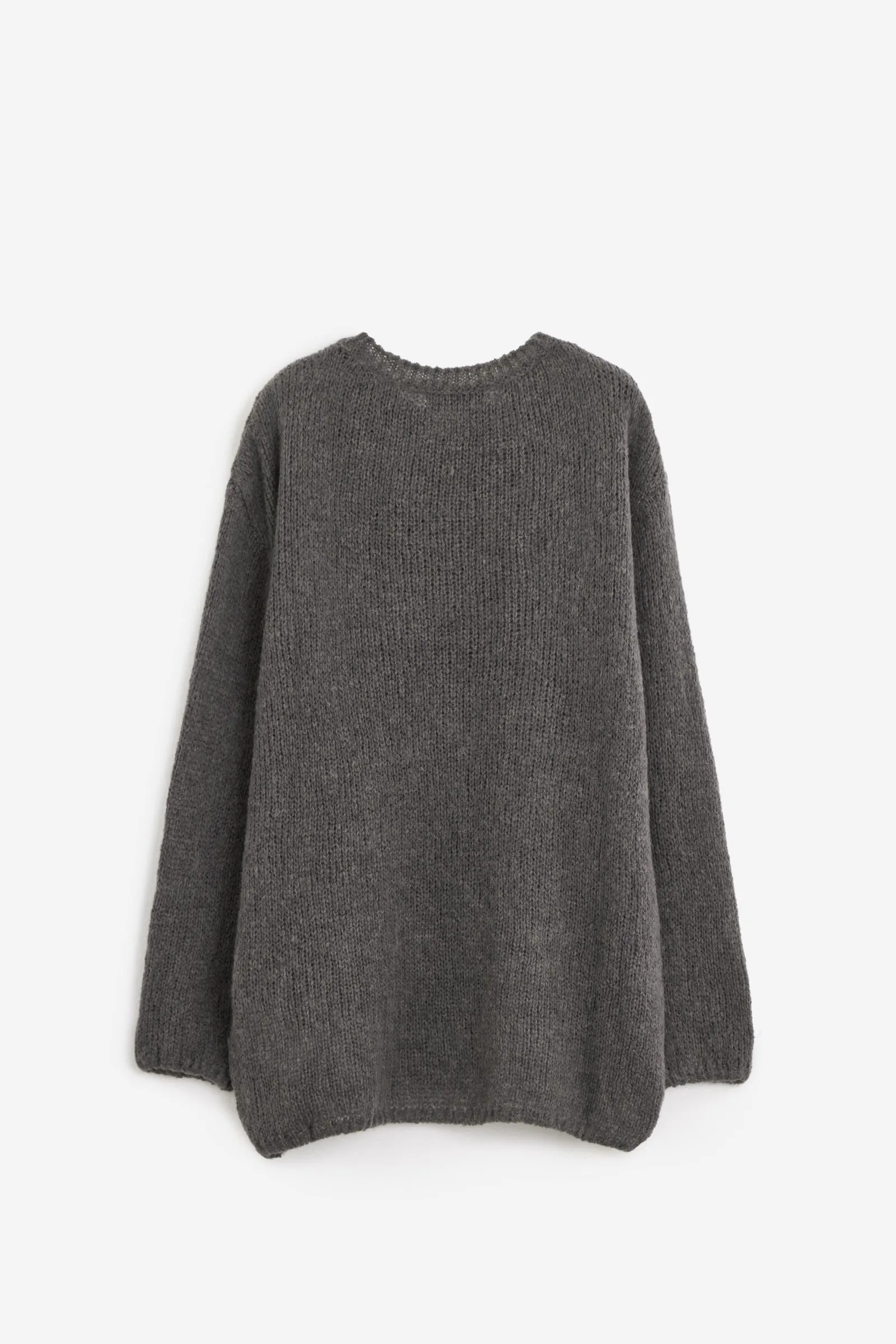 Maglia POPOVER ROUNDNECK in lana grigia