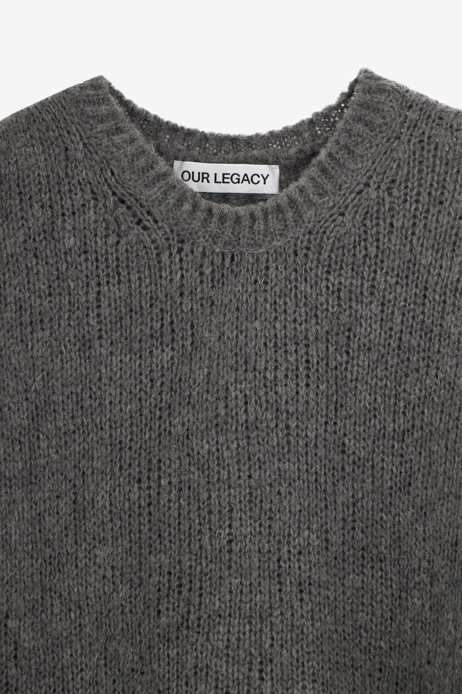 Maglia POPOVER ROUNDNECK in lana grigia