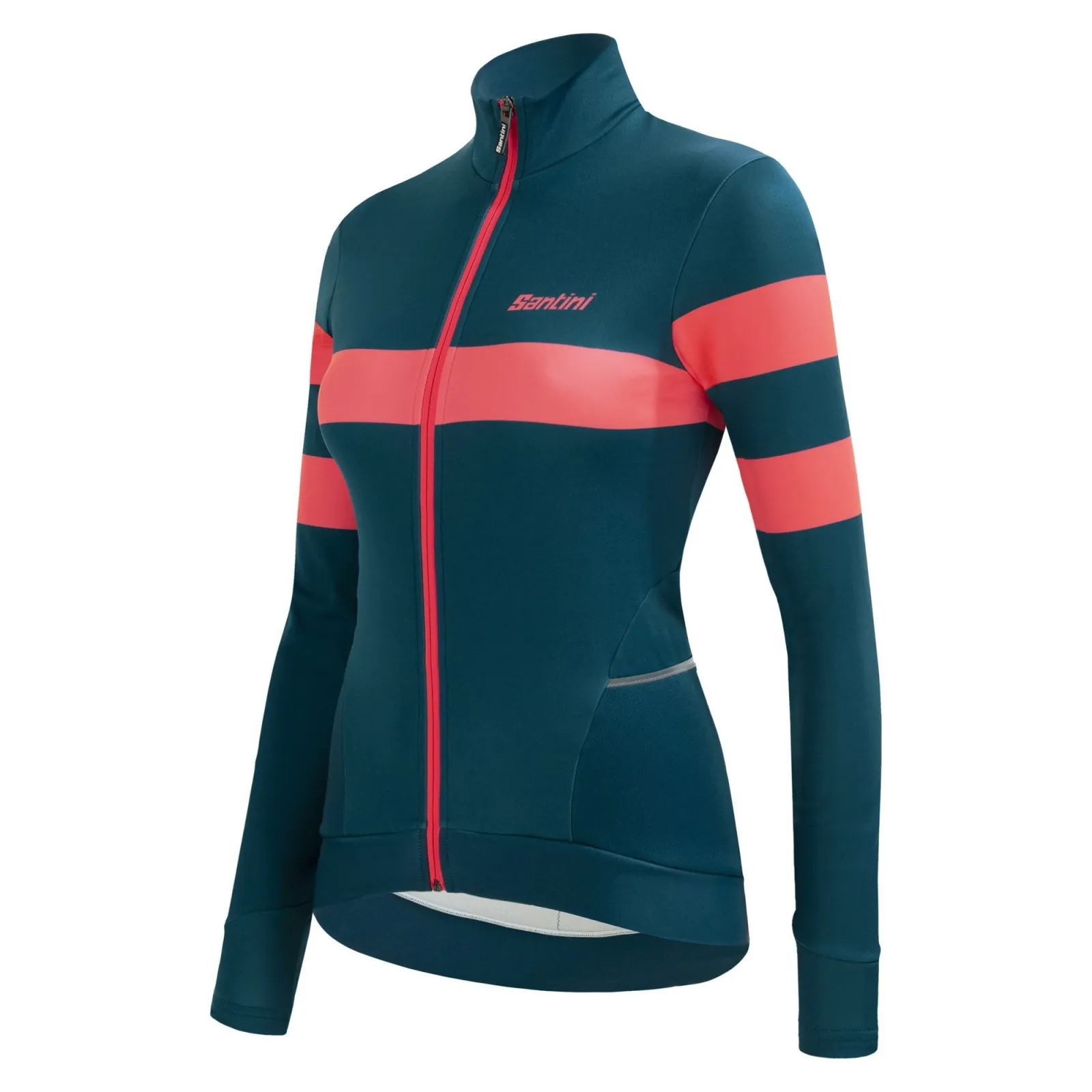 MAGLIA SANTINI CORAL BENGAL TERMICA W L/S VERDE PETROLIO