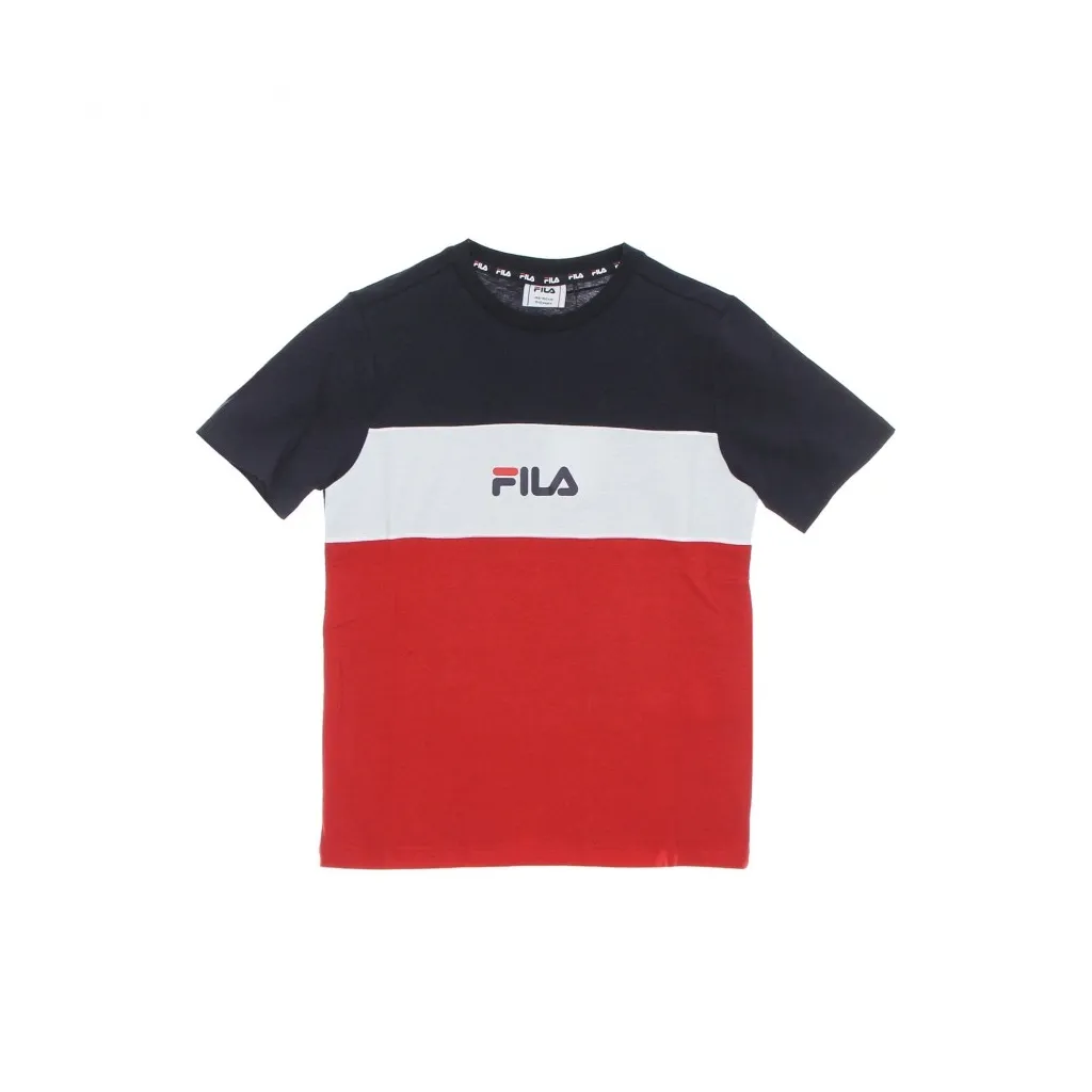 maglietta ragazzo mika basic blocked tee TRUE RED/BLACK IRIS/BRIGHT WHITE