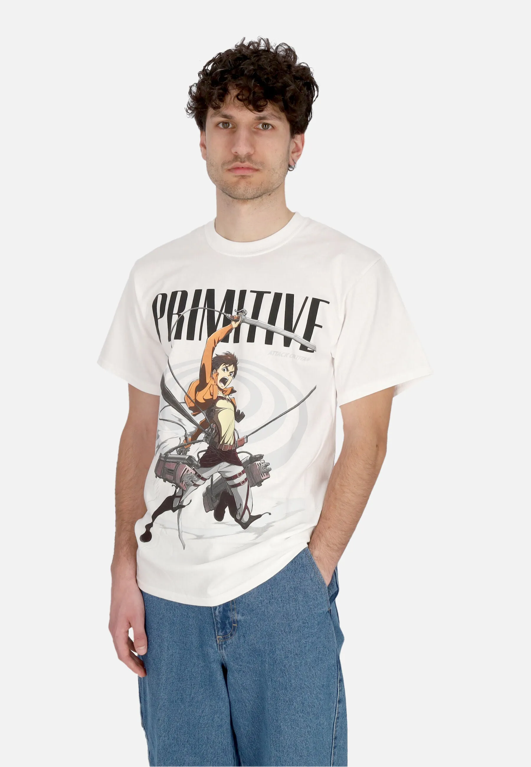 Maglietta Uomo Eren Tee X Attack On Titan White