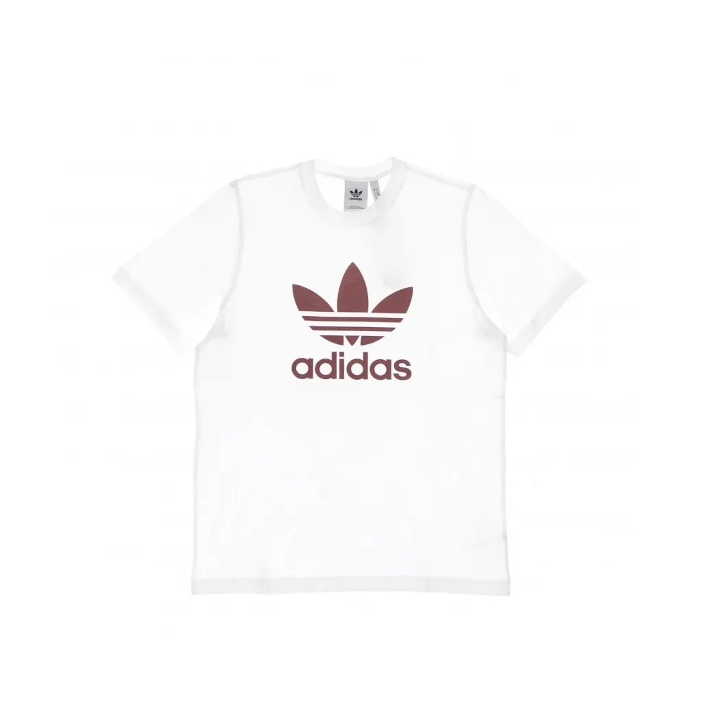 maglietta uomo trefoil tee WHITE/QUIET CRIMSON